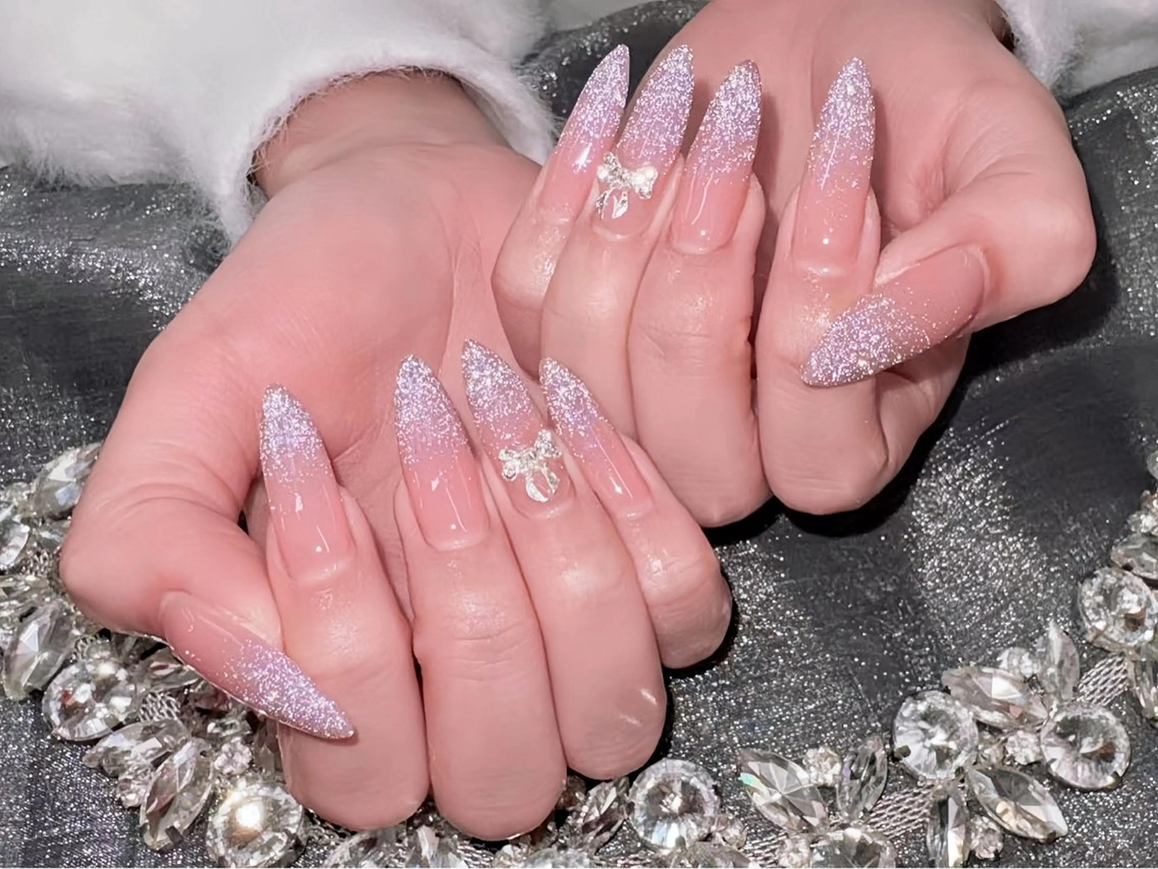 ネイル 長さ出し ジェルネイル 韓国ネイル マグネットネイル 持ち込み ハンドネイル Egao Nail錦糸町店のネイルデザイン