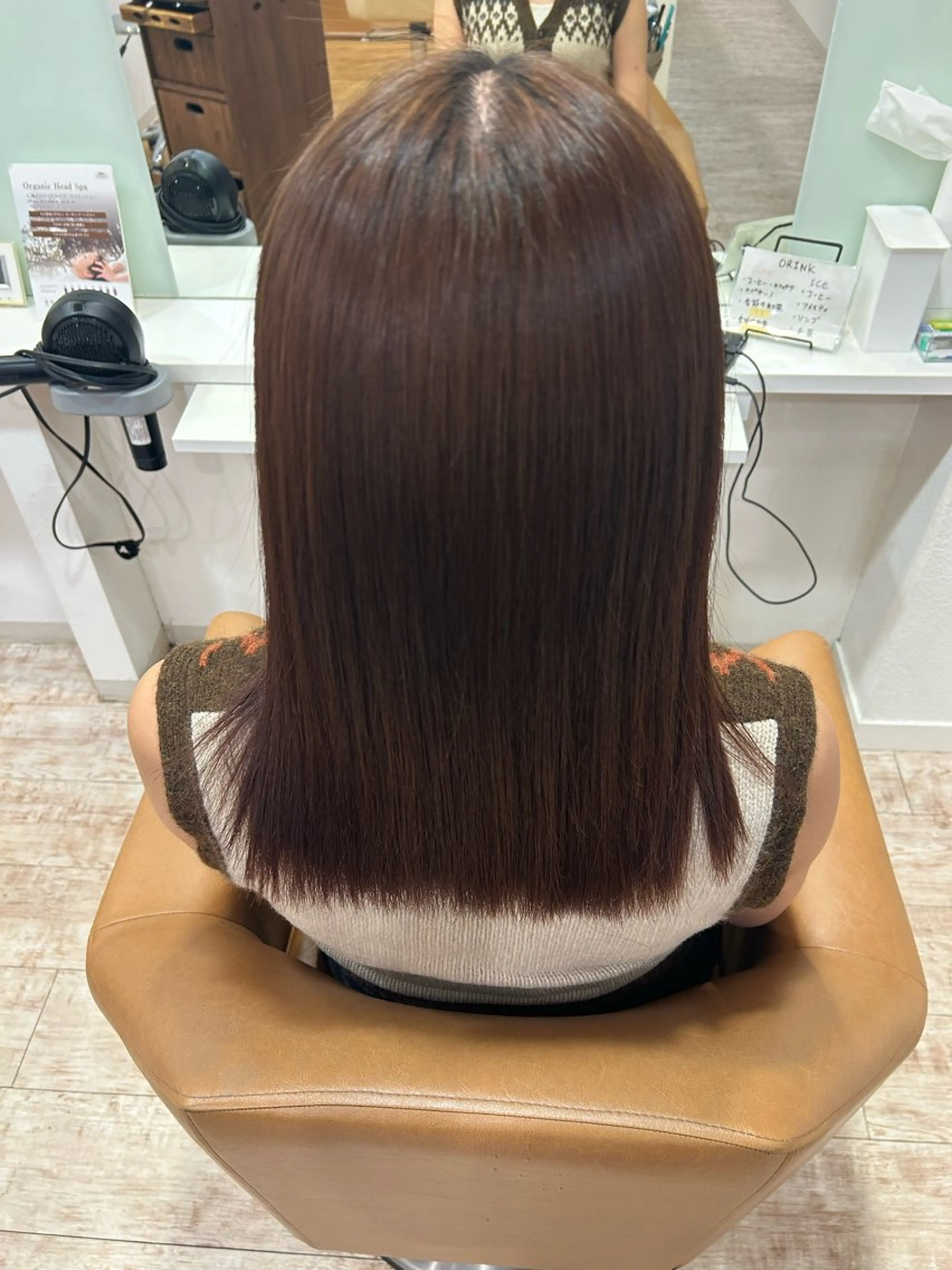 セミロング 縮毛矯正 カット 縮毛矯正 渡辺 望愛のヘアスタイル