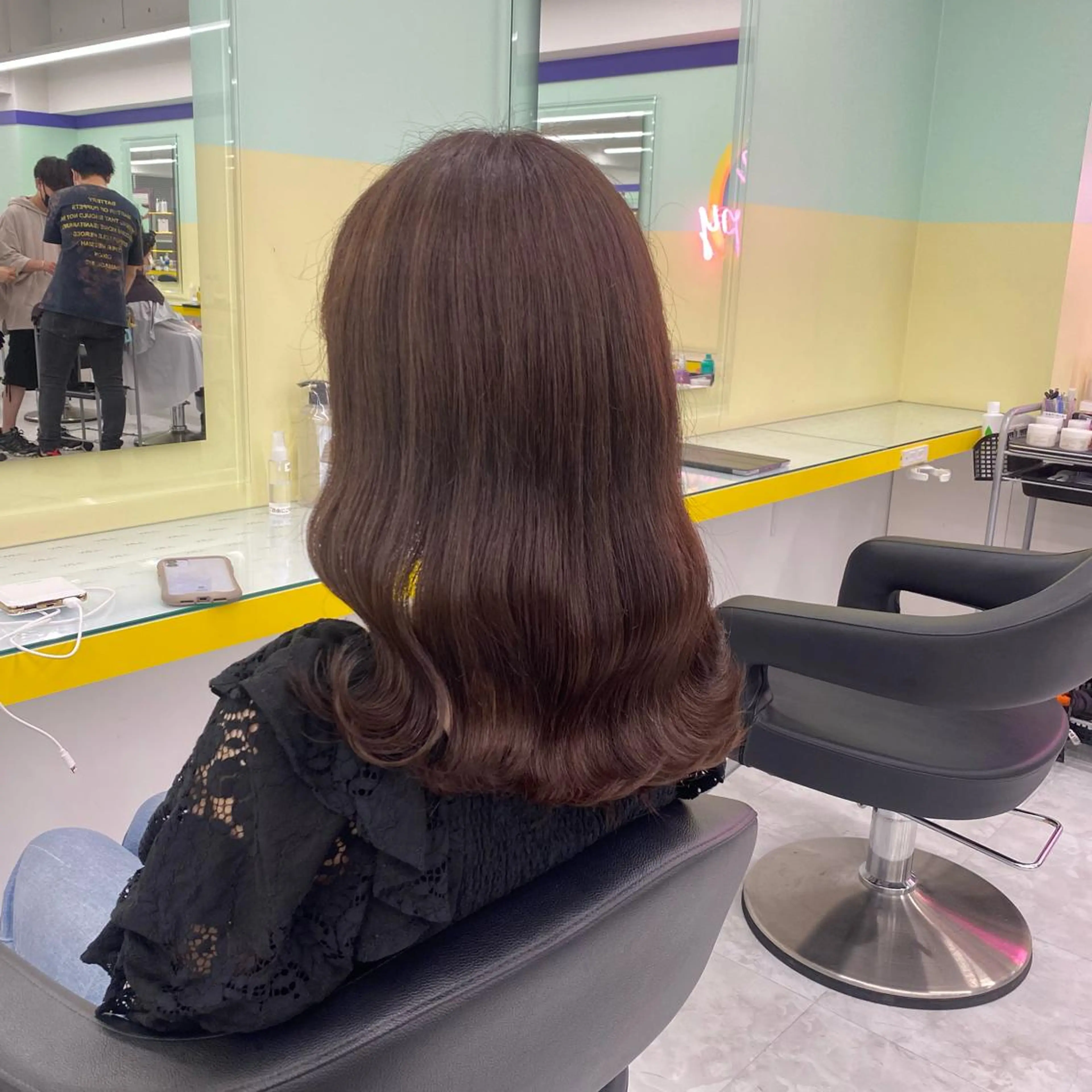 ショート カラー パーマ ヘアアレンジ メンズ キッズ ネイル マツエク・マツパ アイブロウ ラベンダーカラー ピンクカラー ピンクラベンダー カラーマツエク ピンク Lumo所属・💖横浜ブリーチなし 💖MIHOのヘアスタイル
