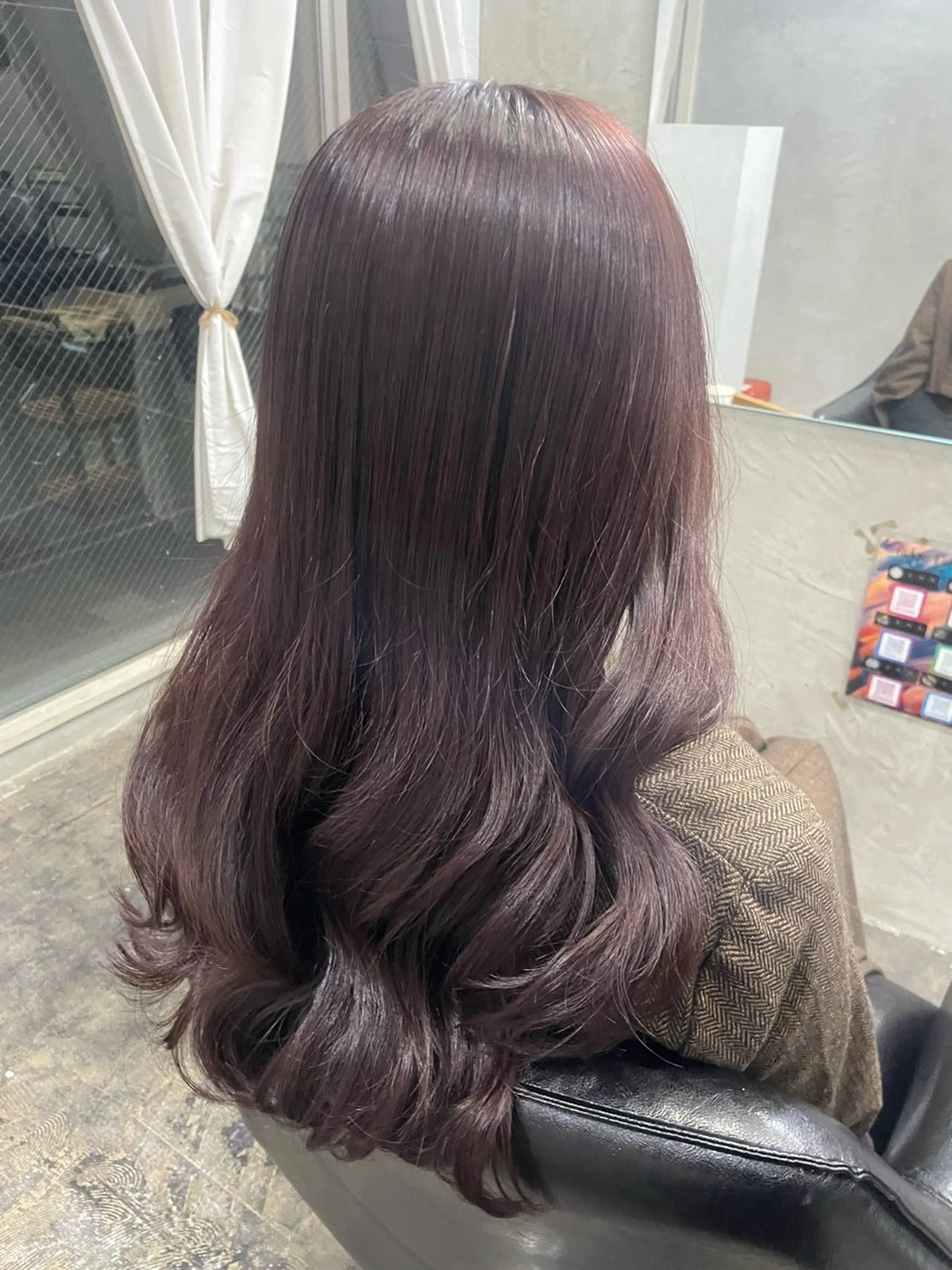 カラー ブリーチ ブラウンカラー ラベンダーカラー ラベンダーピンク ピンクカラー MaisonHALU さくらのヘアスタイル