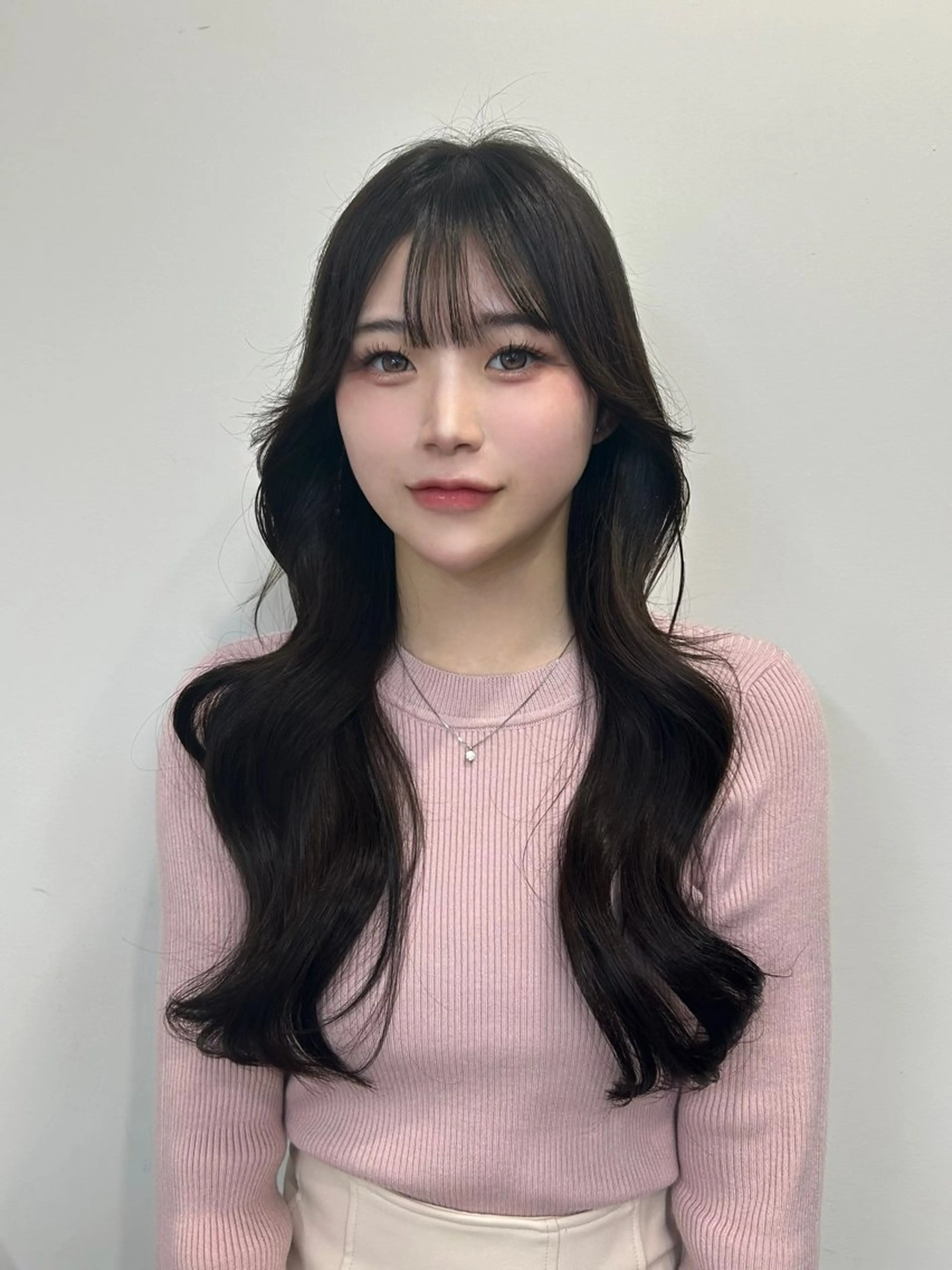 ロング 韓国風ヘア レイヤーカット ワンホンヘア カット ヘアカラー トリートメント 韓国ヘア/レイヤー Lily Wongのヘアスタイル