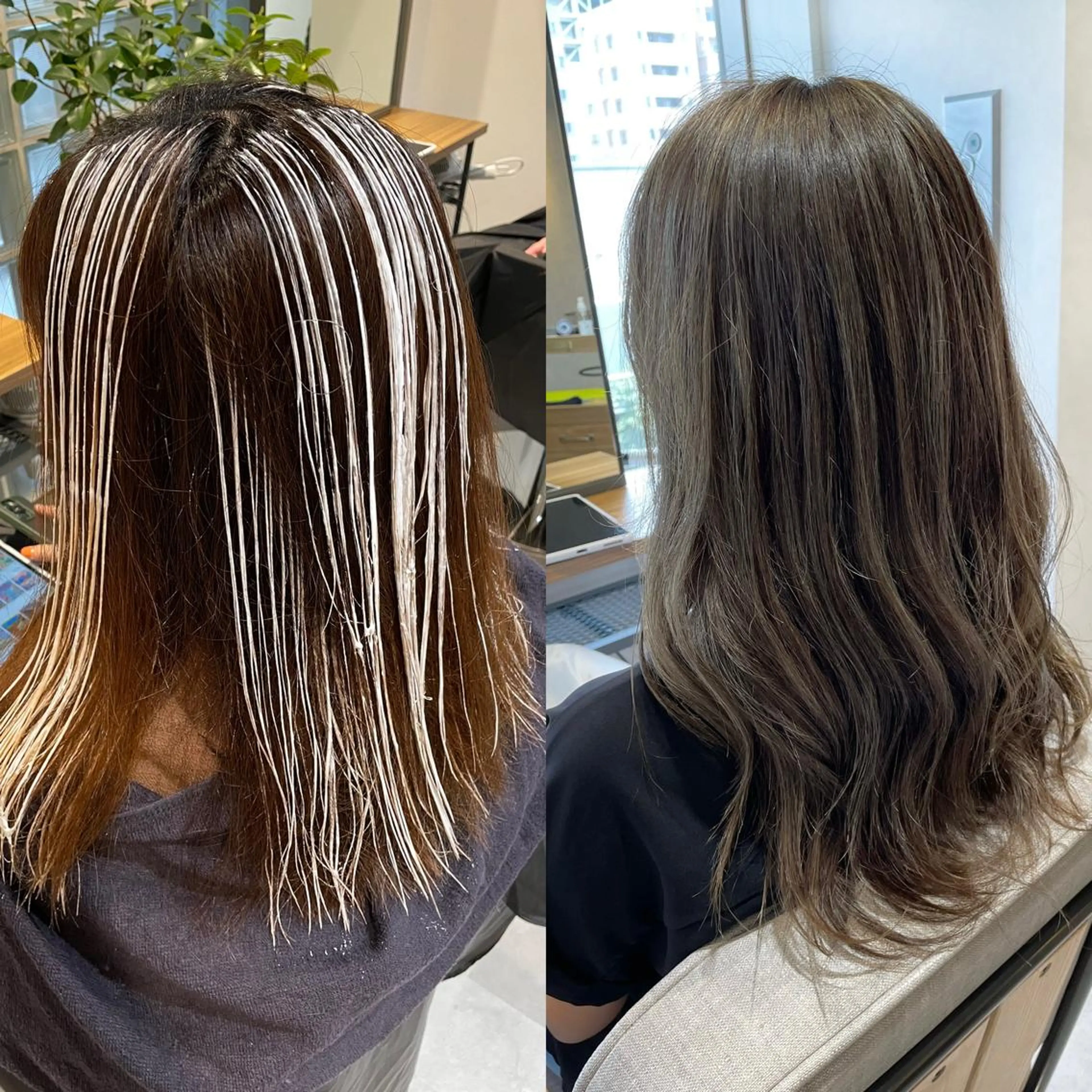 セミロング ハイライト ✂︎KALOU✂︎ 寺野 克のヘアスタイル