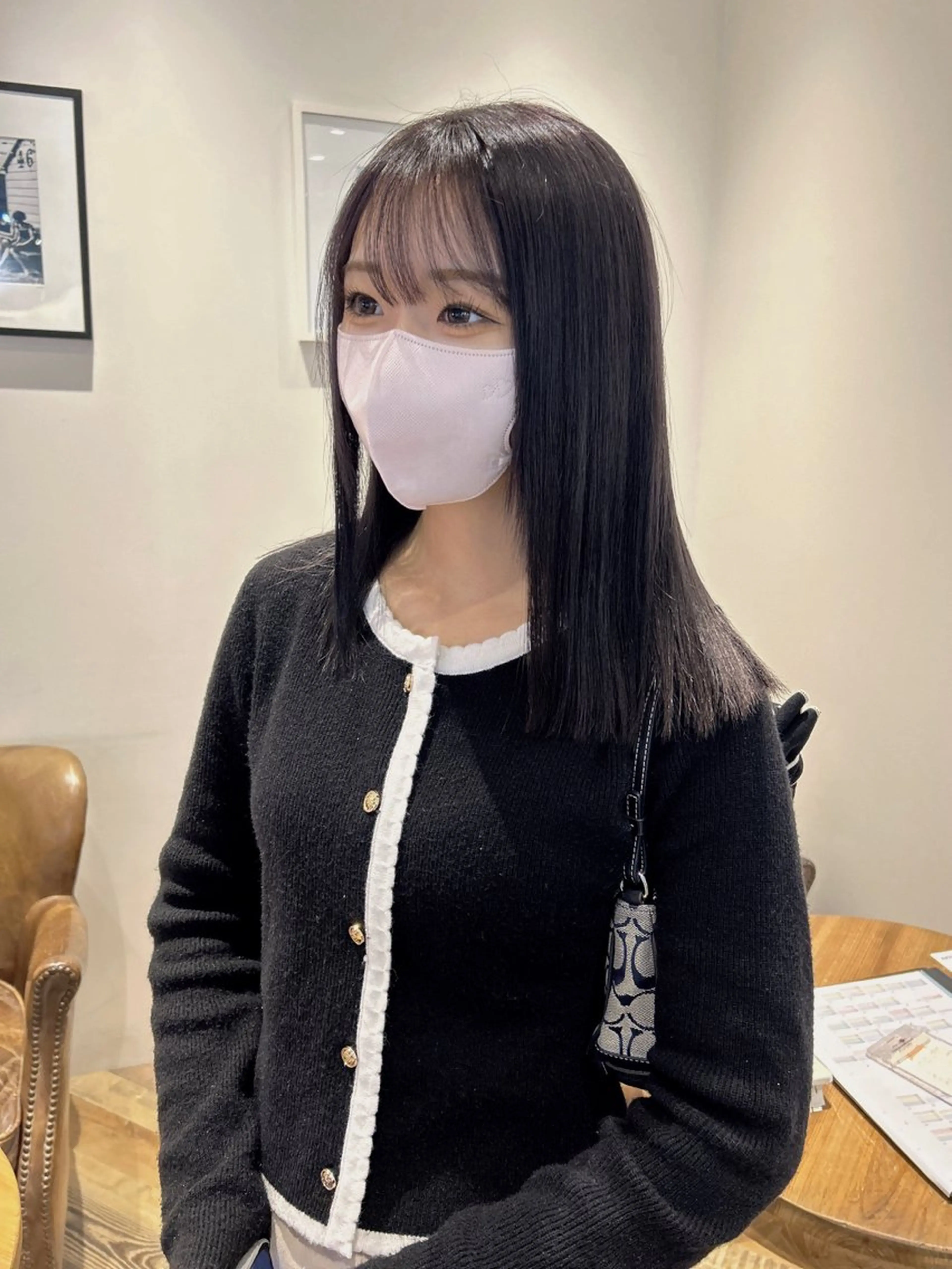 ロング カット ヘアカラー 縮毛矯正 透明感カラー/ 髪質改善✨️🎀萌愛のヘアスタイル