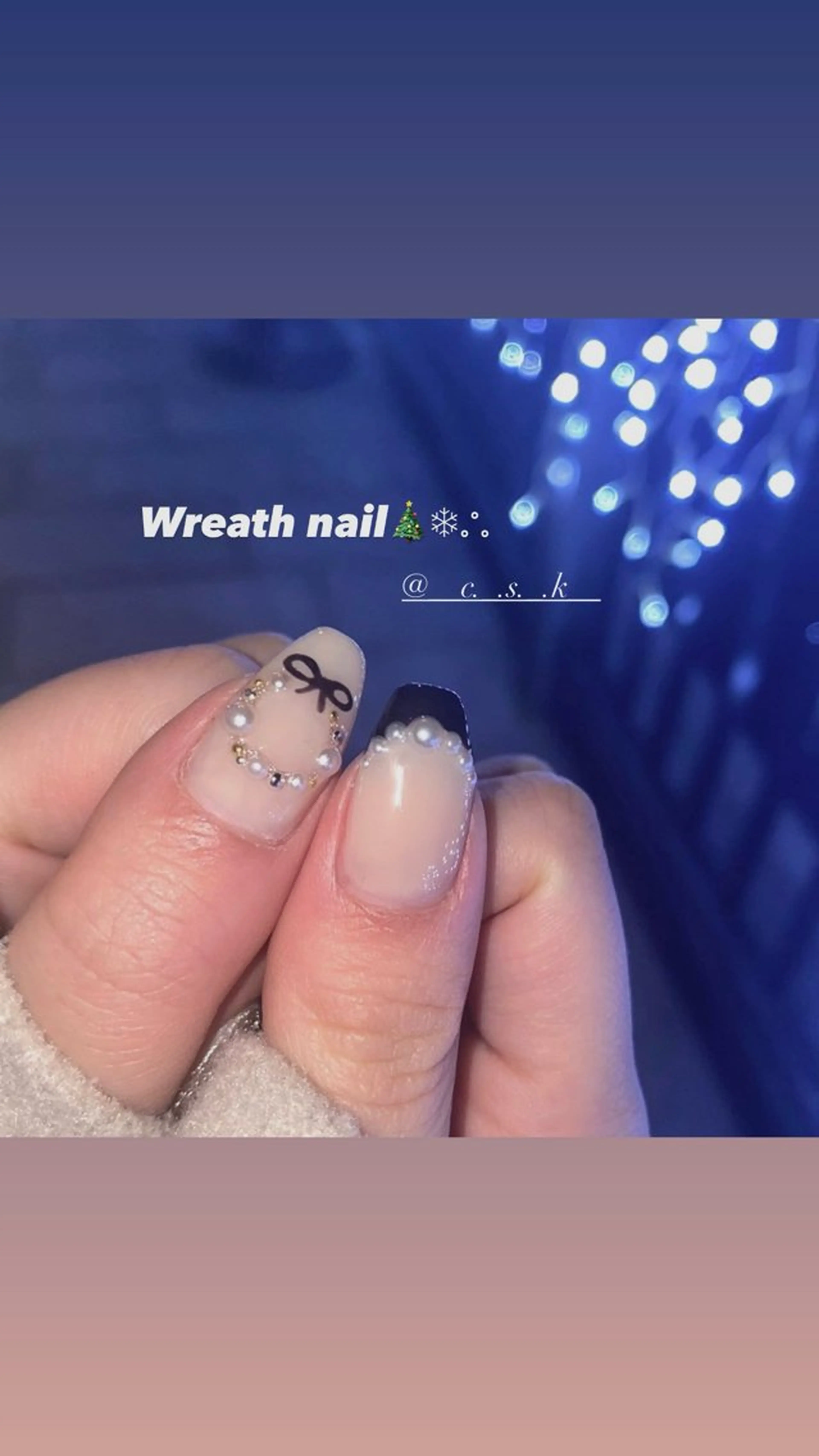 ネイル 冬ネイル クリスマス ハンドネイル 🎀チーク/ちゅるん 🫧chisa🎀のネイルデザイン
