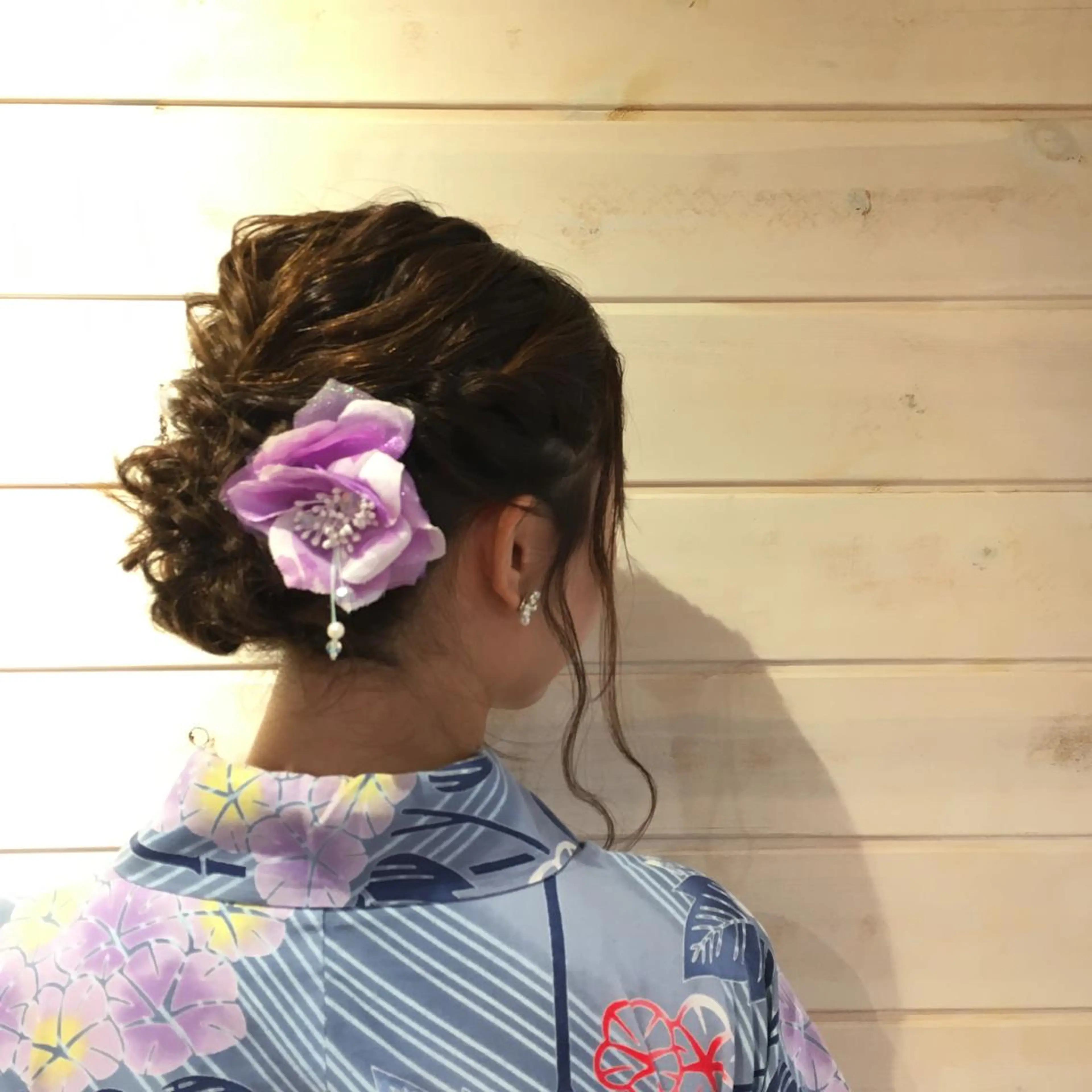 セミロング ヘアアレンジ 野崎 ひかりのヘアスタイル