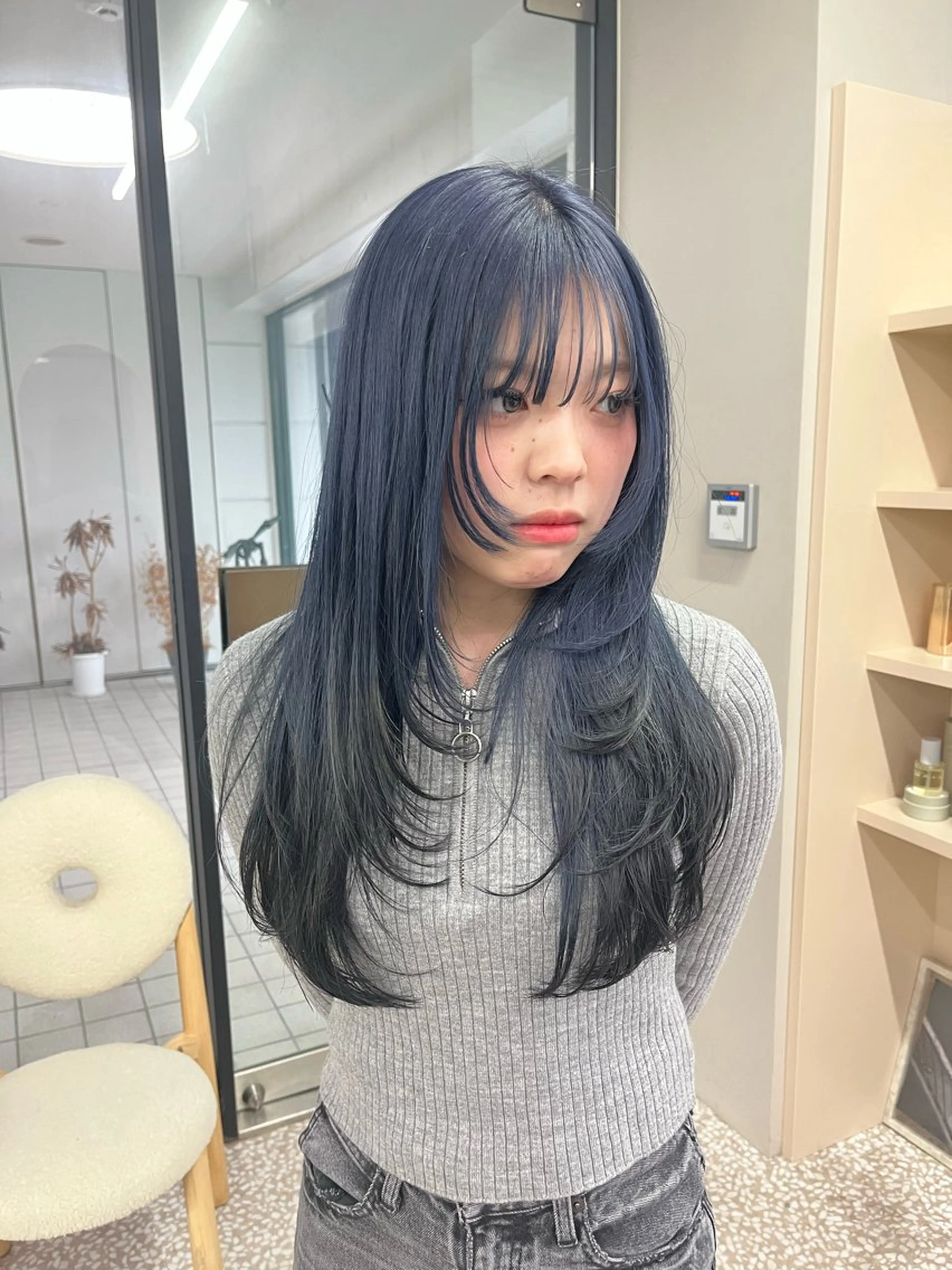 ロング カラー デザインカラー レイヤーカット カット ヘアカラー IROW/イロウ天神 大名店　yamaのヘアスタイル