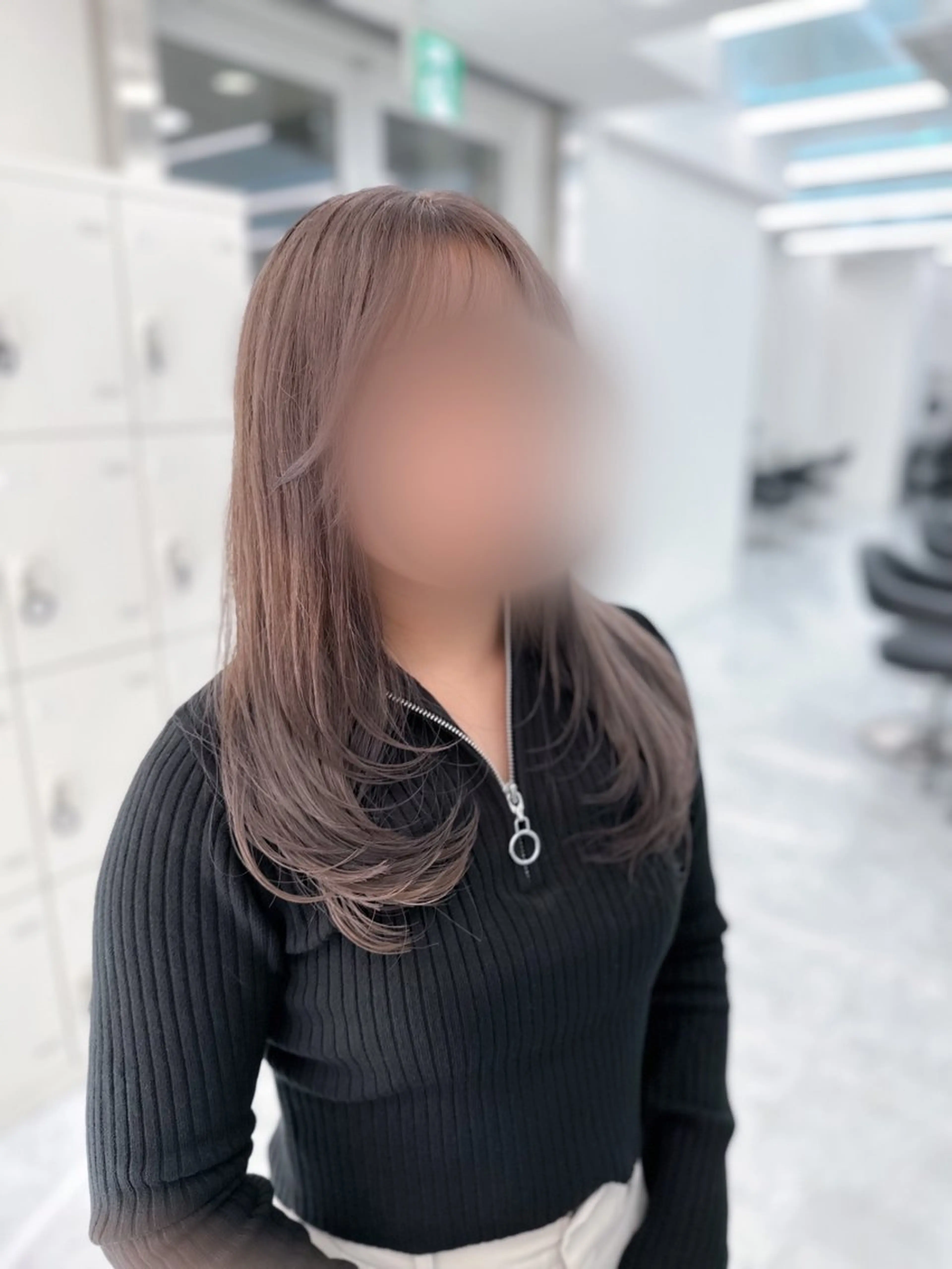 セミロング カラー ウルフ&レイヤー特化 まとまる美髪矯正のヘアスタイル