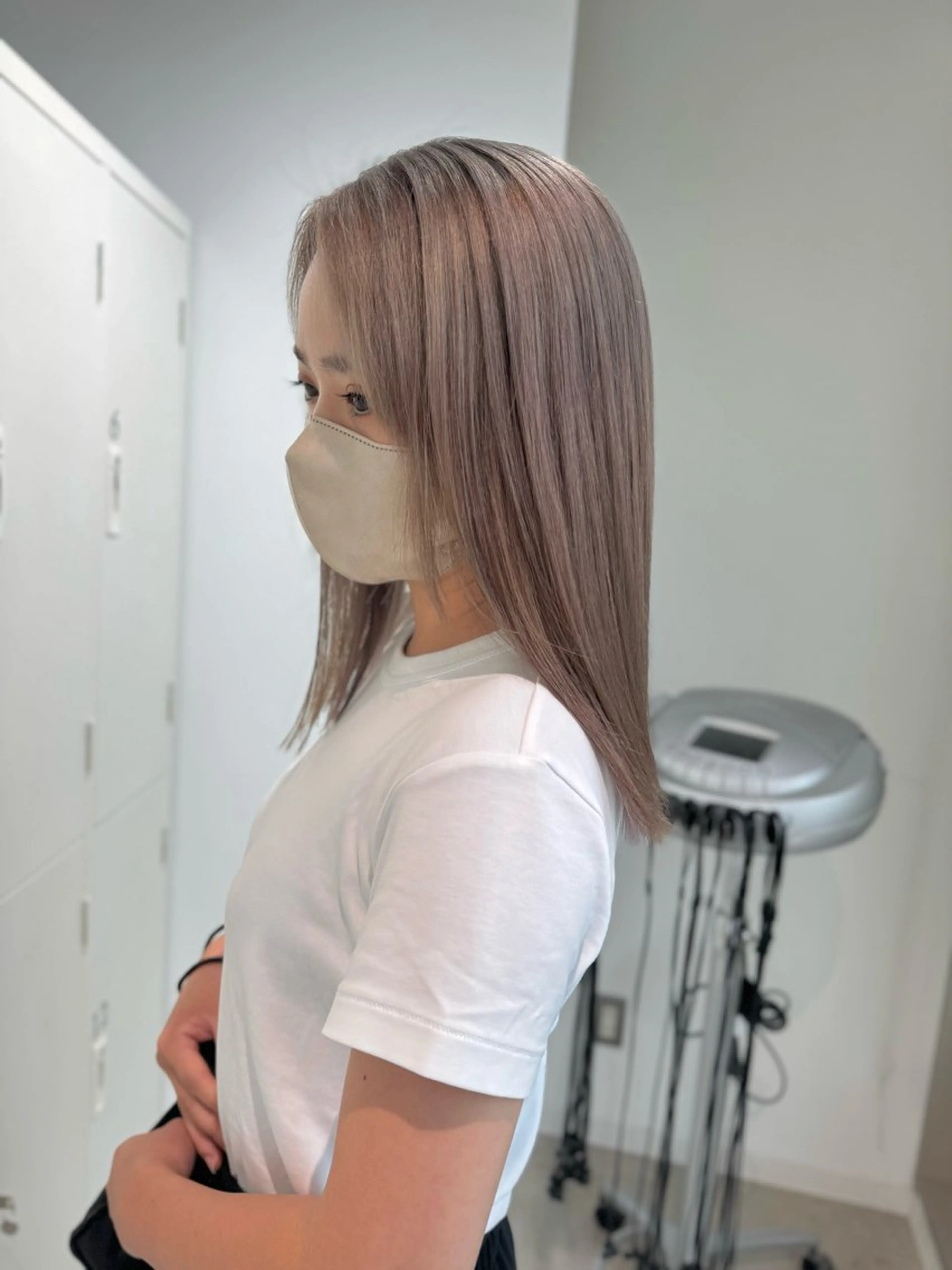 セミロング カラー ヘアカラー トリートメント 店長　MANAMI ／ブリーチ／骨格ボブのヘアスタイル