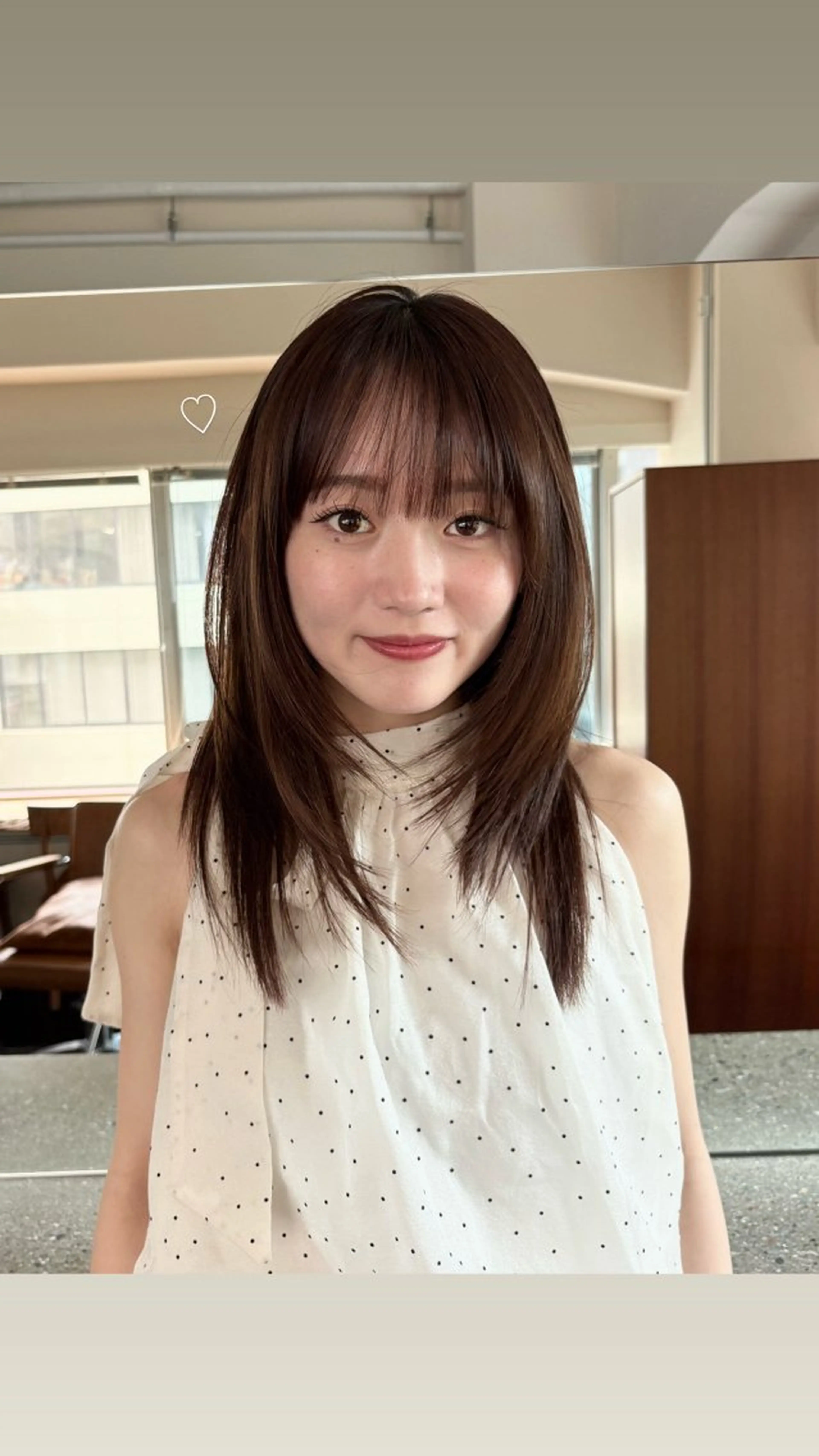 ミディアム カット トリートメント 透明感カラー/顔周り カット/ののか💞のヘアスタイル