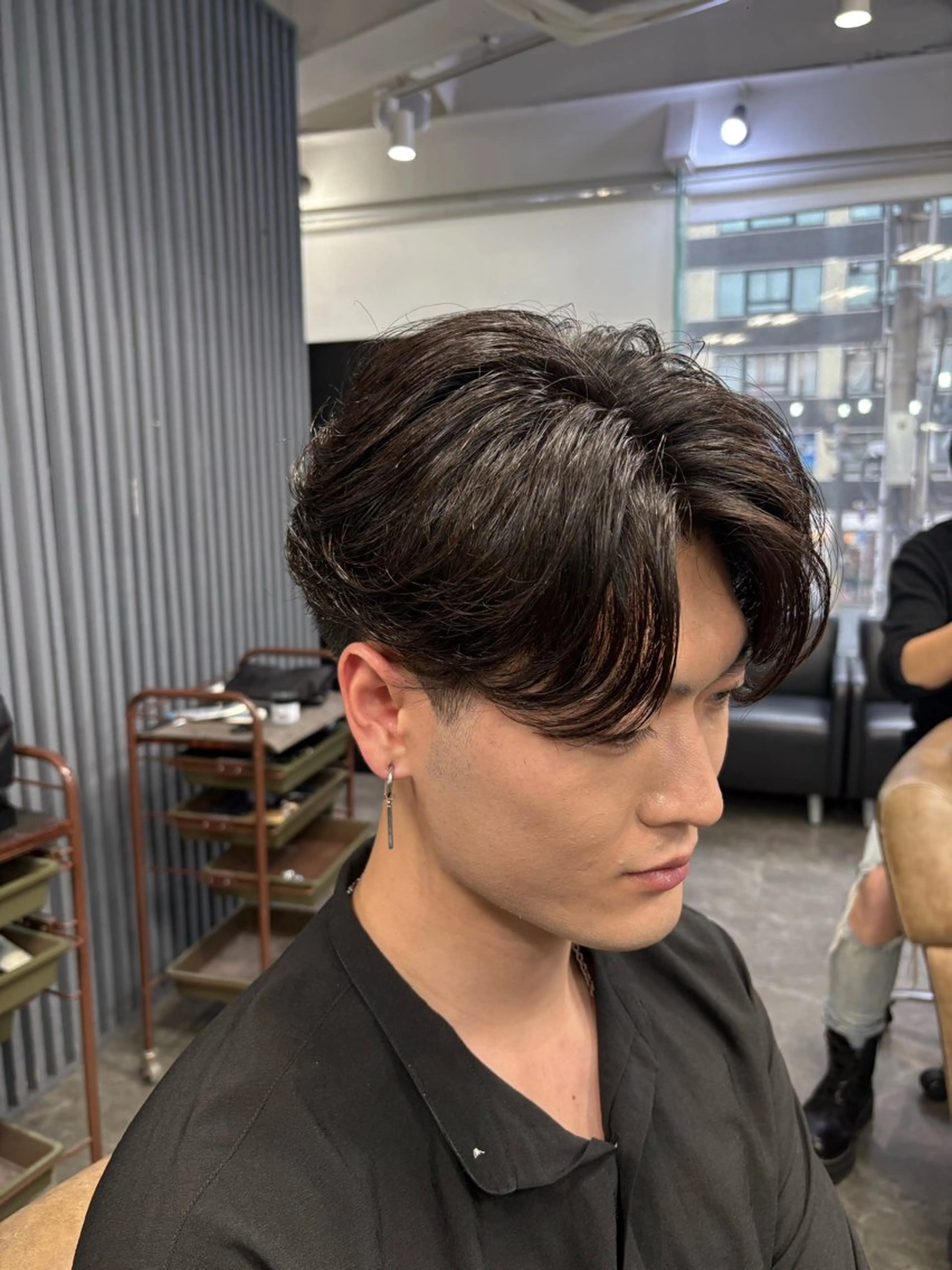 パーマ メンズ カット パーマ ニュアンス/シャドウ /韓国系/梅田茶屋町のヘアスタイル