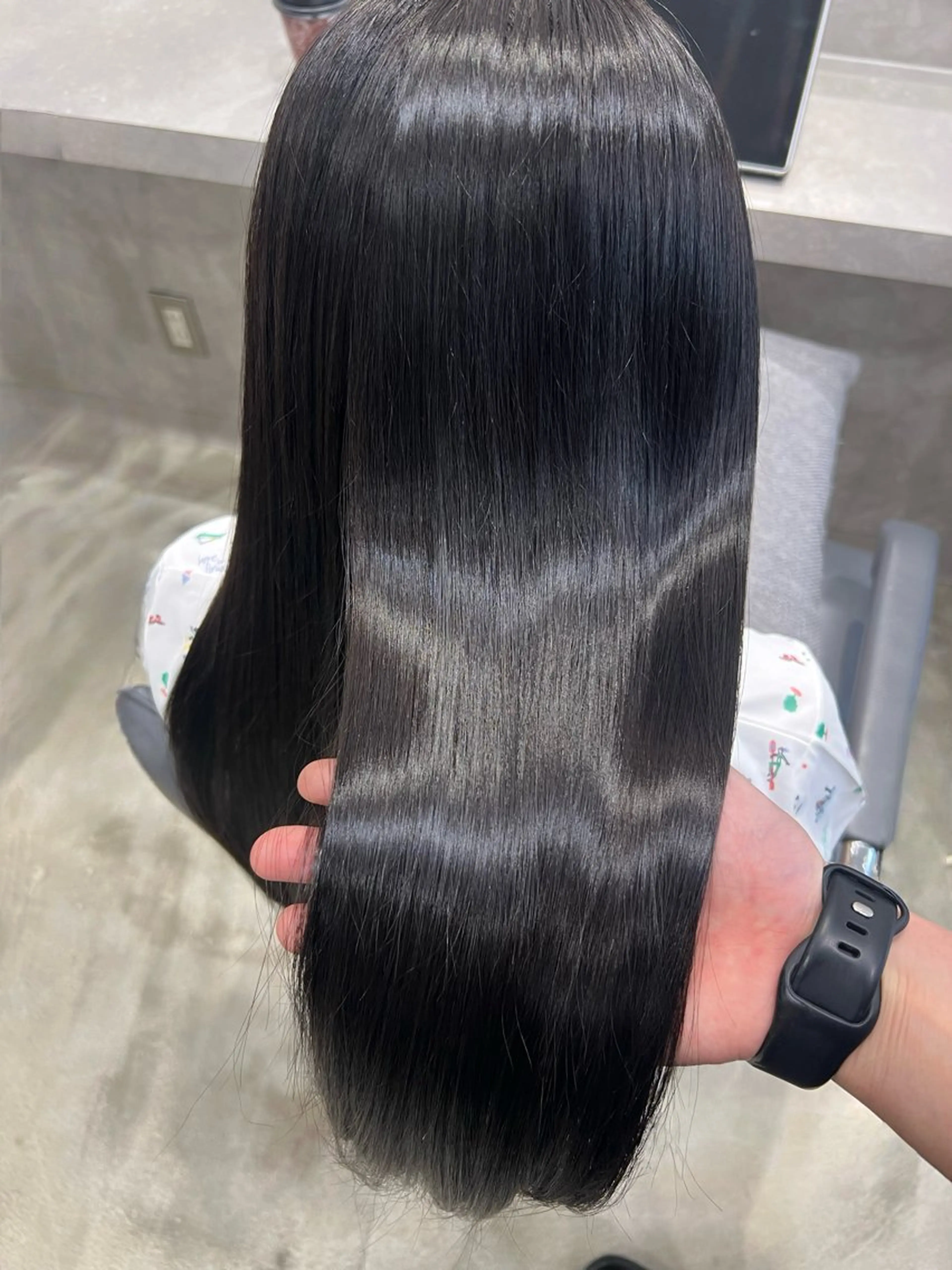 ロング カラー 黒髪 トリートメント カット ヘアカラー 縮毛矯正 トリートメント 縮毛矯正/艶カラー /新宿/SHOKIのヘアスタイル