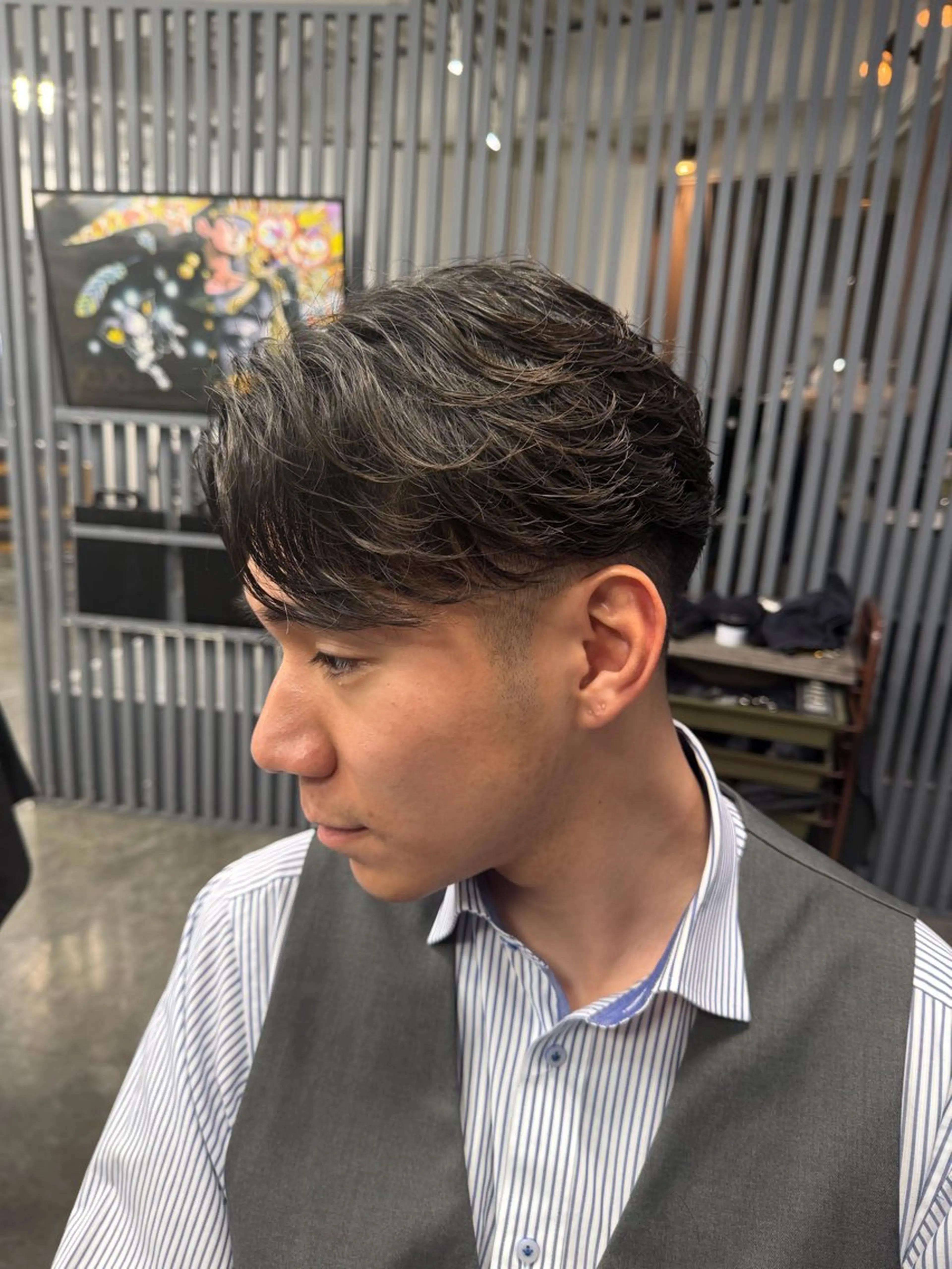 ショート パーマ メンズ カット パーマ 梅田/メンズパーマ /短髪/田中崇奨のヘアスタイル