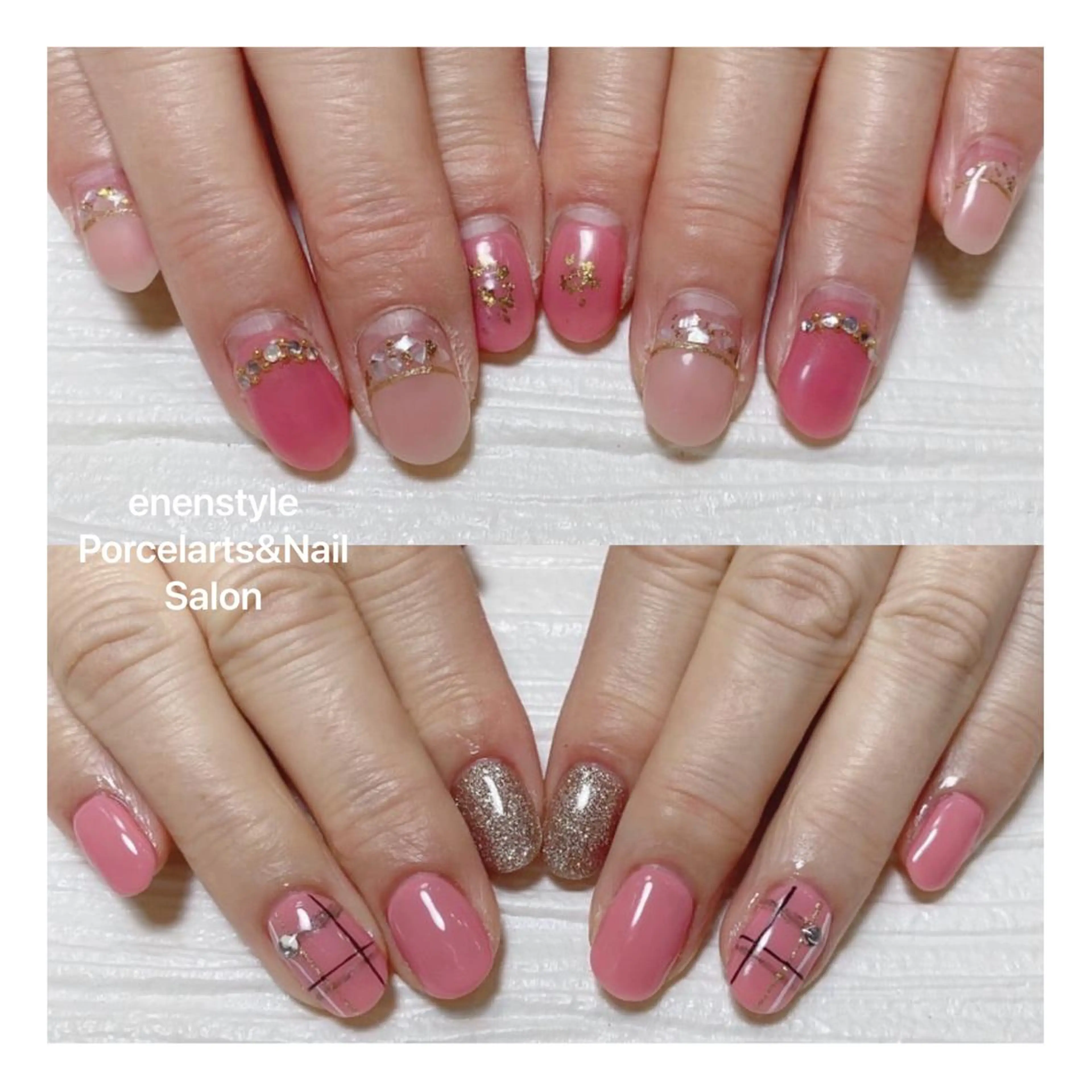 ショート ネイル ハンドネイル 👑enen style👑のネイルデザイン
