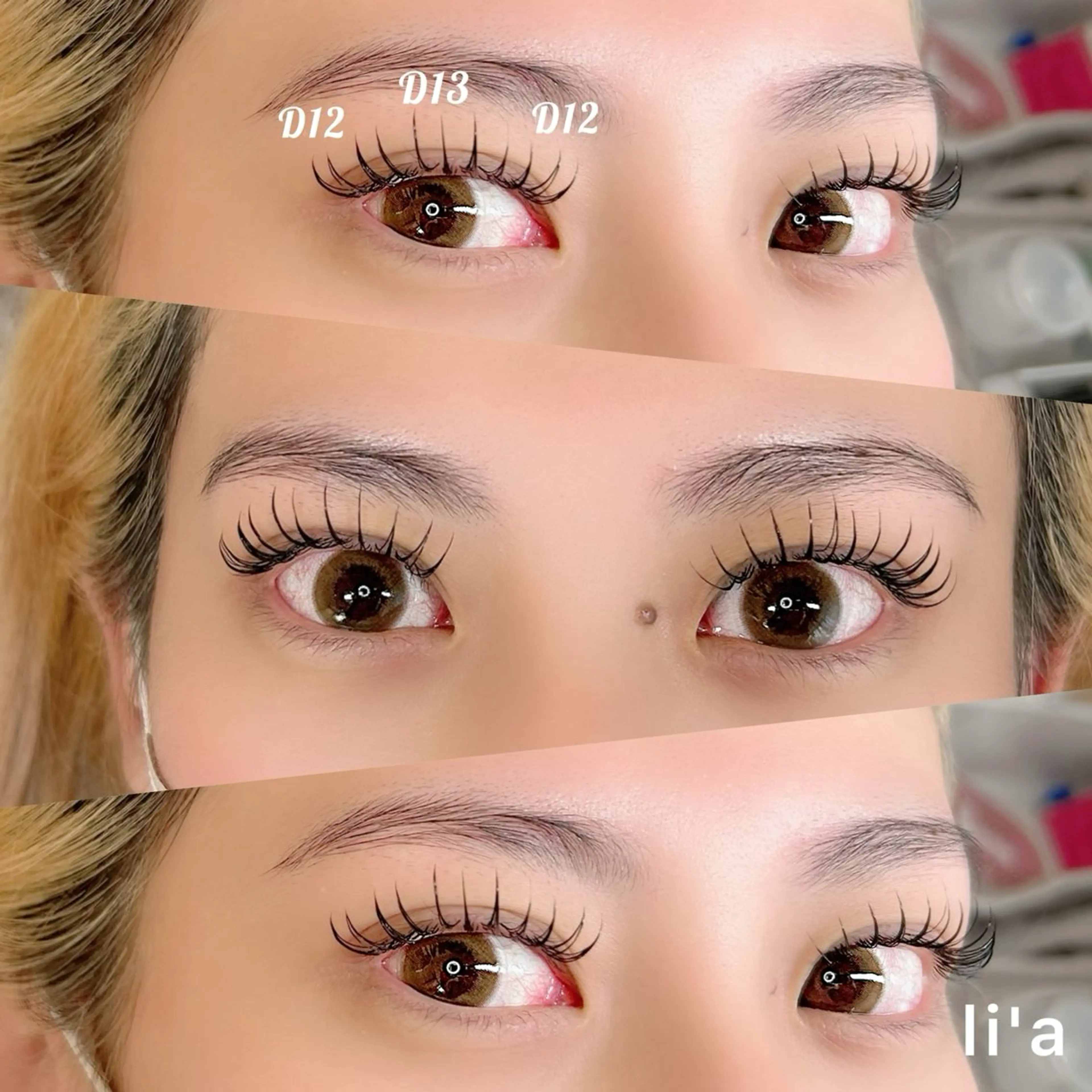 マツエク・マツパ Dカール フラットラッシュ li'a所属・li' aのマツエク・マツパデザイン