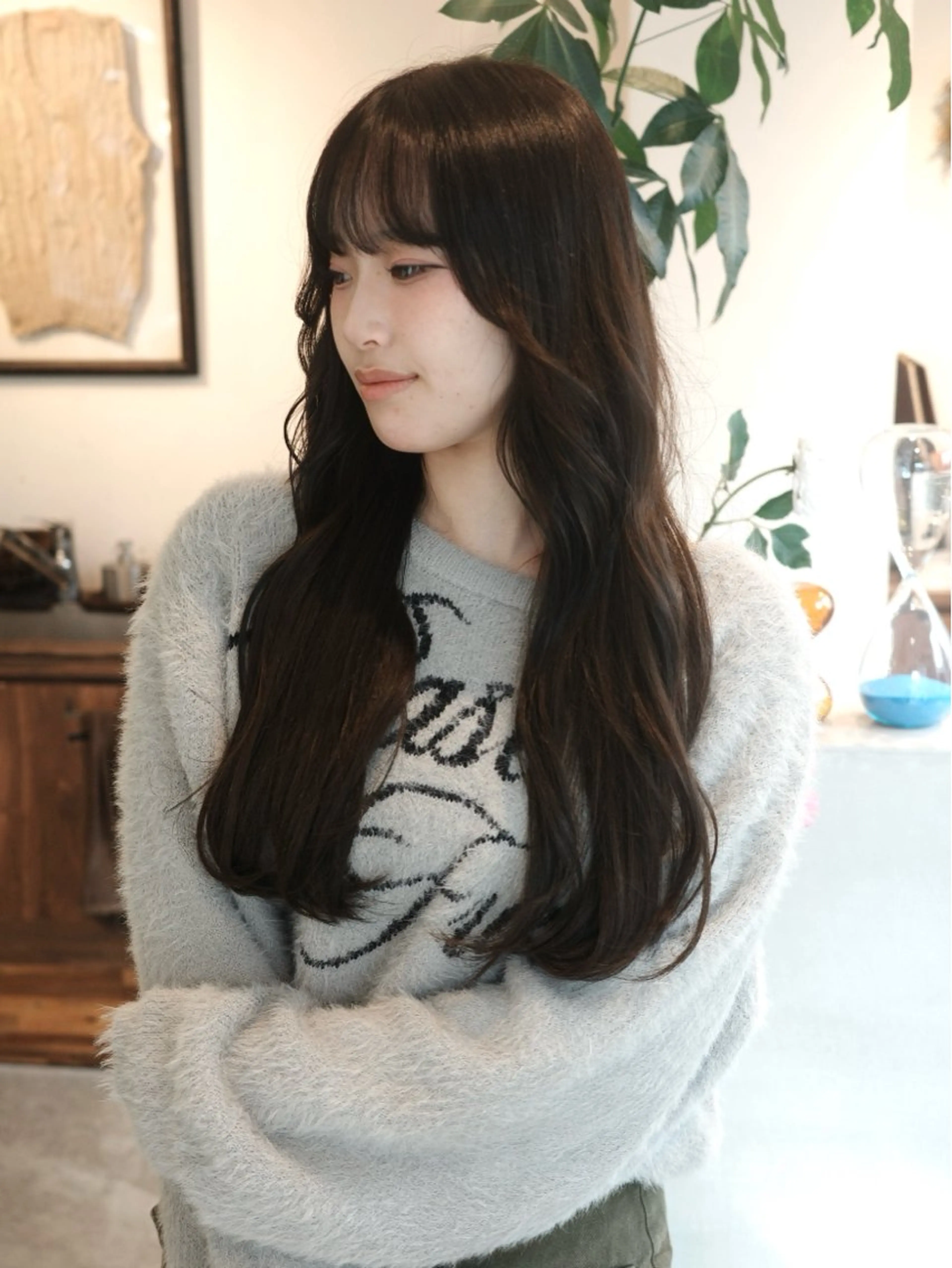 ロング カラー ヘアカラー トリートメント (𝐡)𝐰𝐢𝐦 𝐲𝐮𝐧𝐚のヘアスタイル