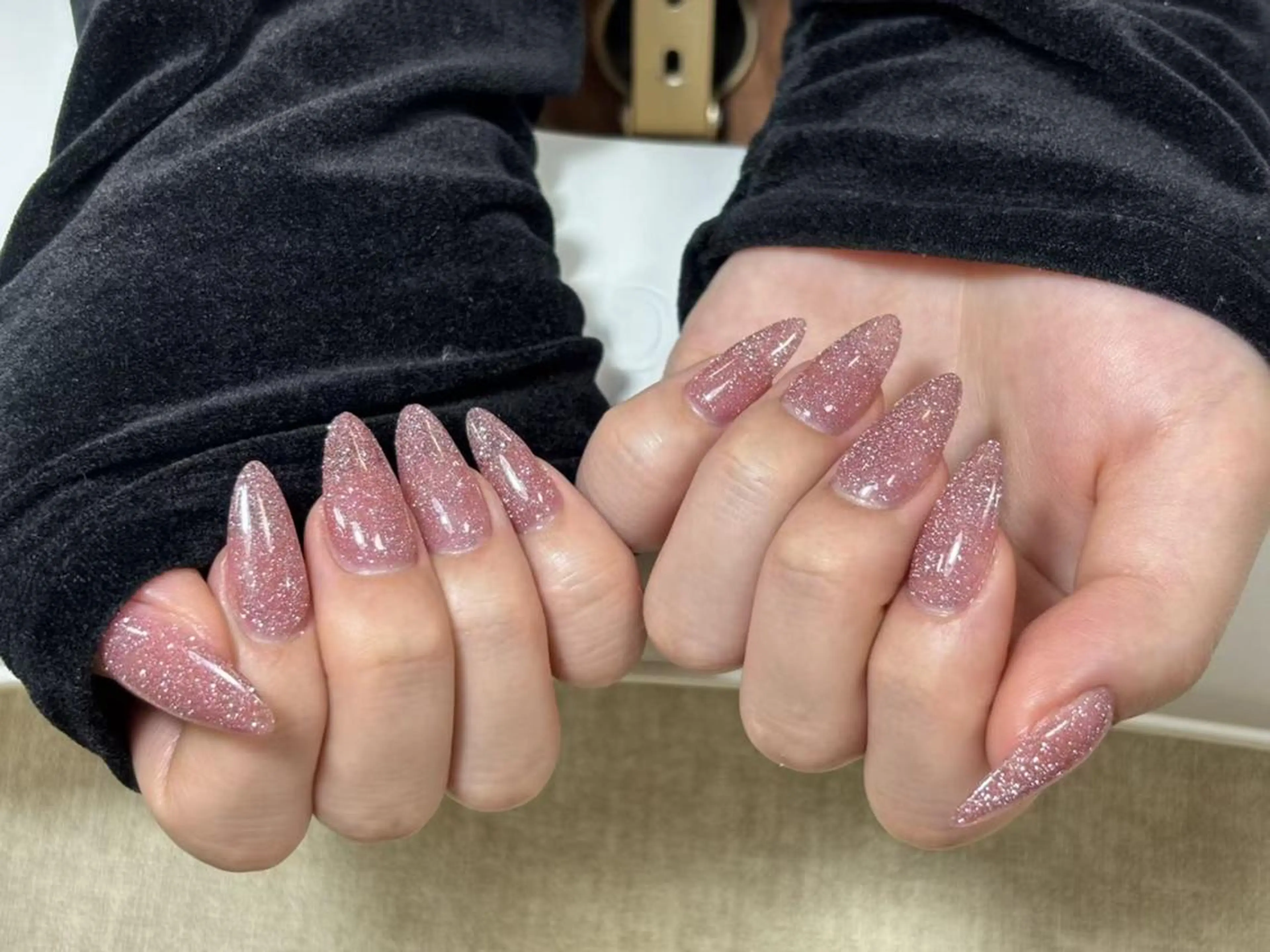 ネイル 長さ出し フレンチネイル ジェルネイル ガラスフレンチ 韓国ネイル Hana Bloom Nail💛Rinaのネイルデザイン