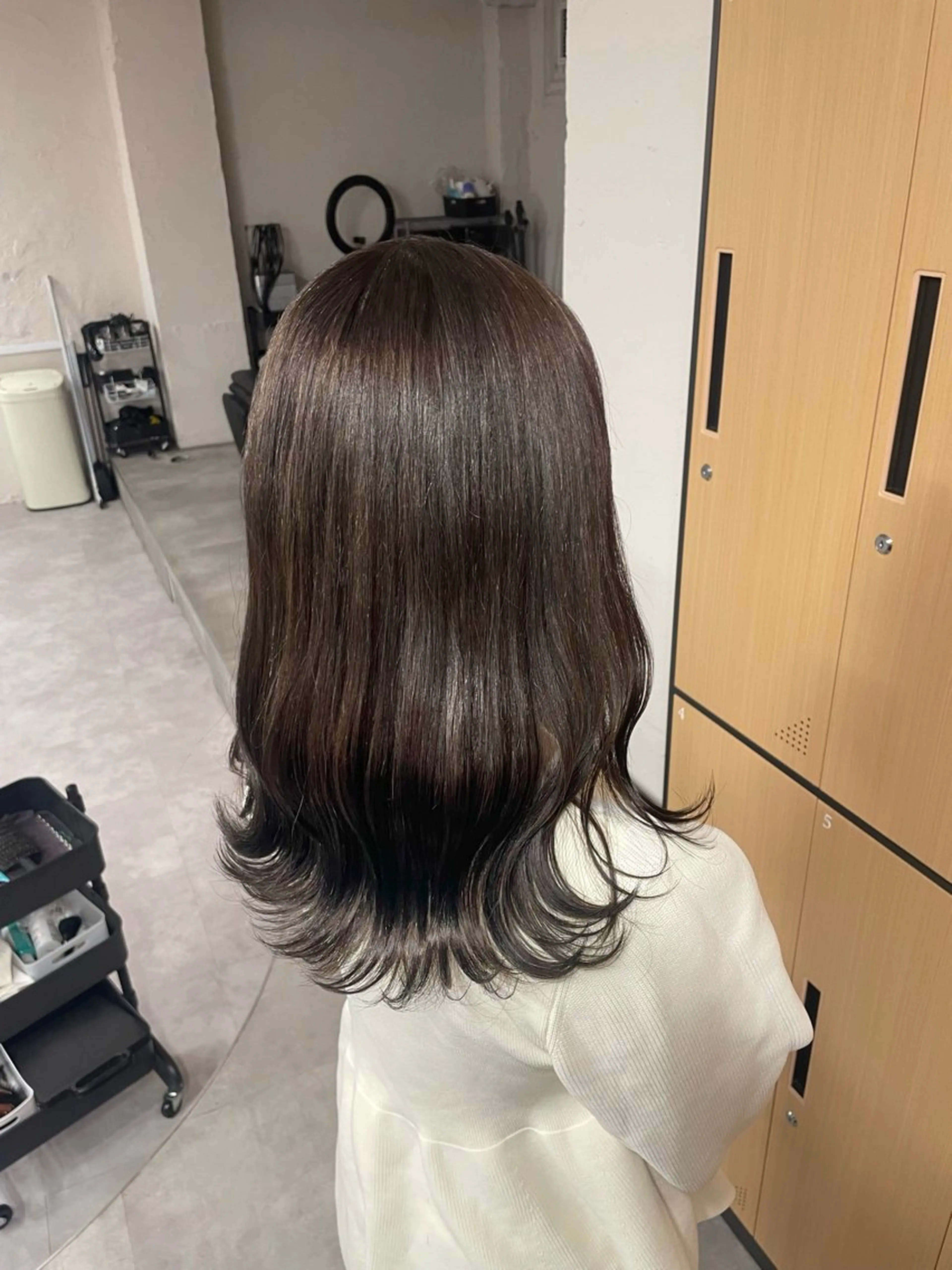 ミディアム ヘアカラー tokute 中野真咲🐺のヘアスタイル