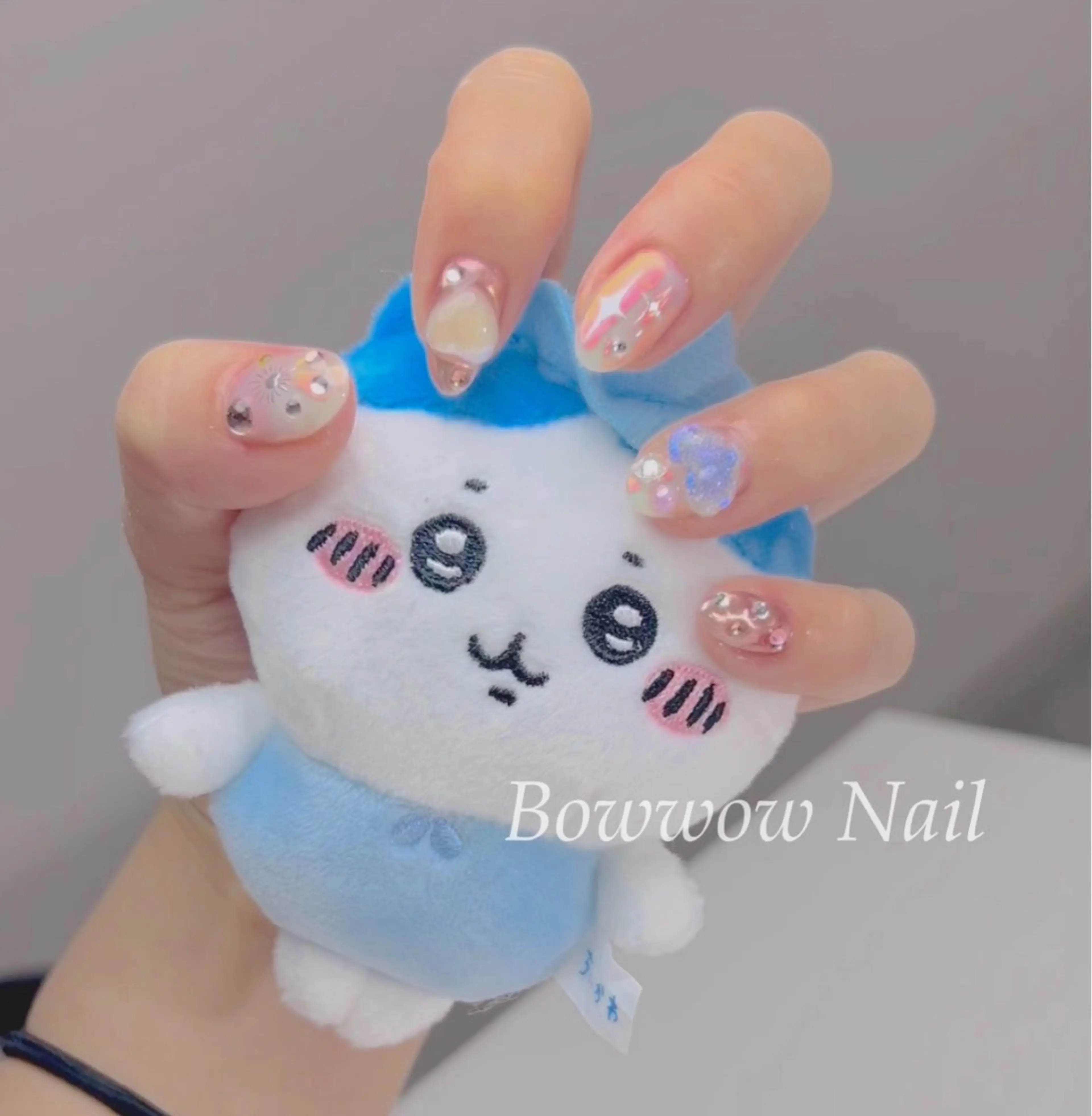 ネイル 韓国ネイル ミラーネイル Bow wow Nail さや🧸のネイルデザイン