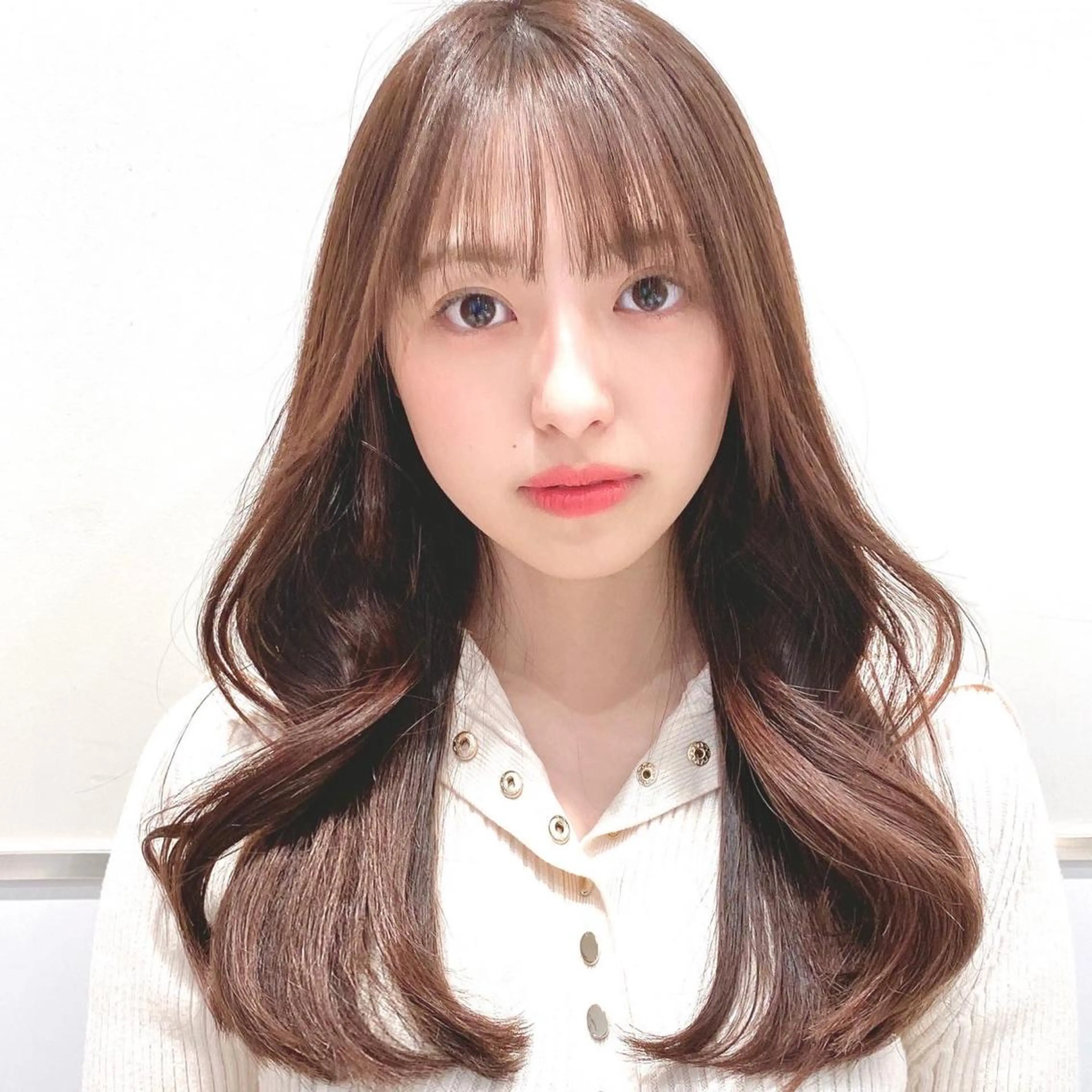 セミロング カット ヘアカラー トリートメント 韓国くびれレイヤー 🇰🇷はづきのヘアスタイル