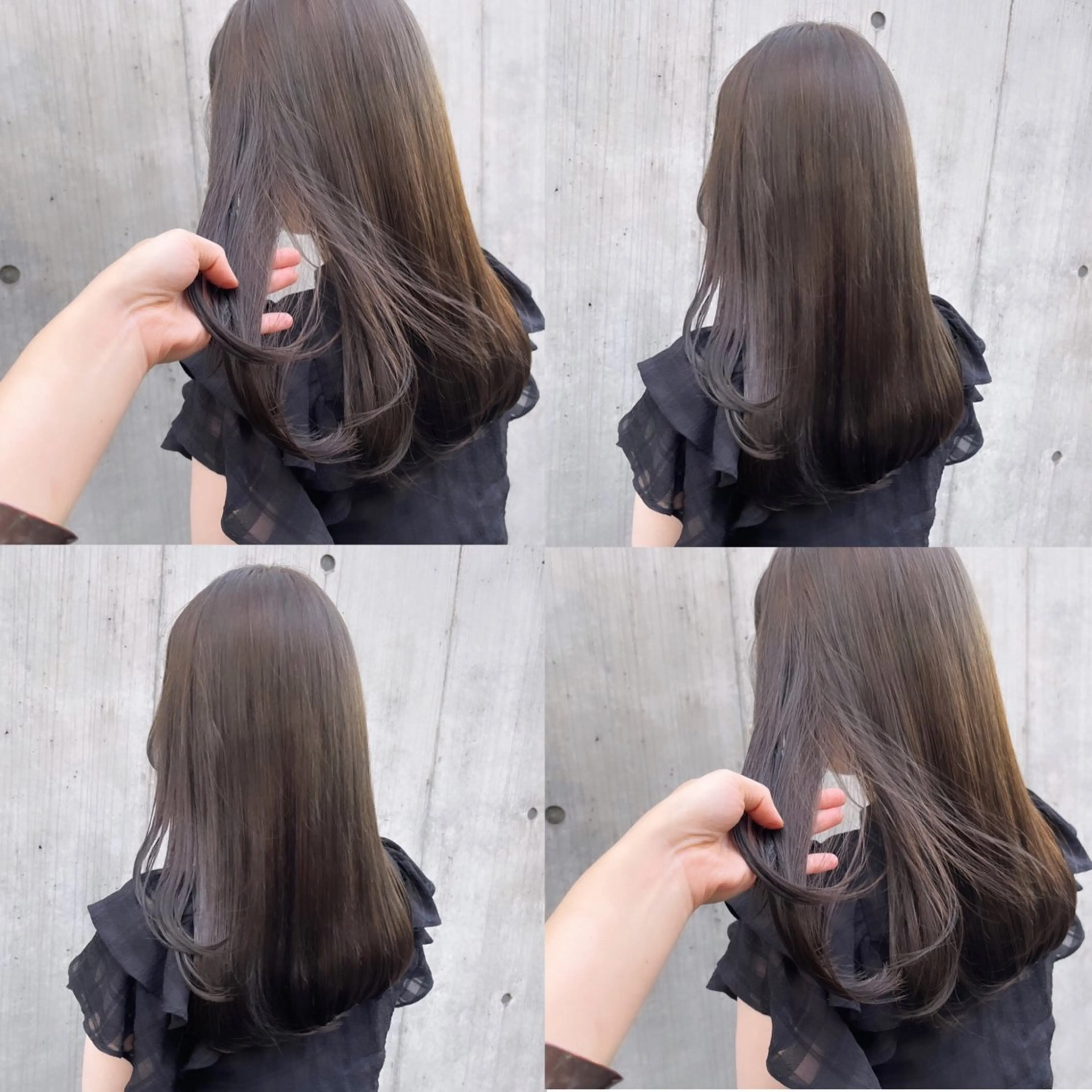 ミディアム カラー ベージュカラー ブラウンカラー 透明感カラー グレージュ オリーブベージュ ヘアカラー トリートメント ヘッドスパ ヘアセット カジュアルを女っぽく 𝗮𝘆𝗮𝗰𝗼のヘアスタイル