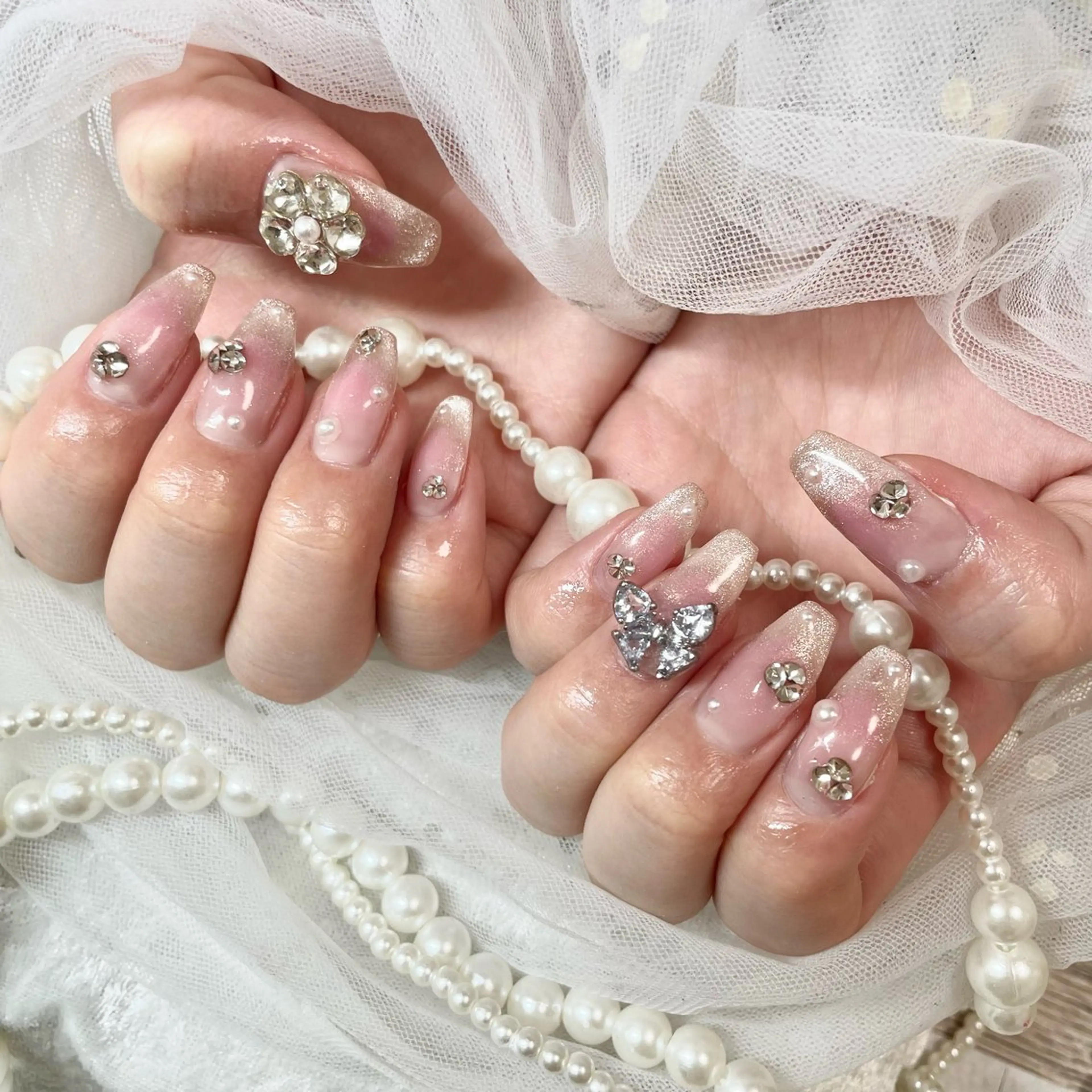 ネイル チークネイル 韓国ネイル 春ネイル ワンホンネイル ハンドネイル 🎀AYAKO 🎀中韓ネイルのネイルデザイン