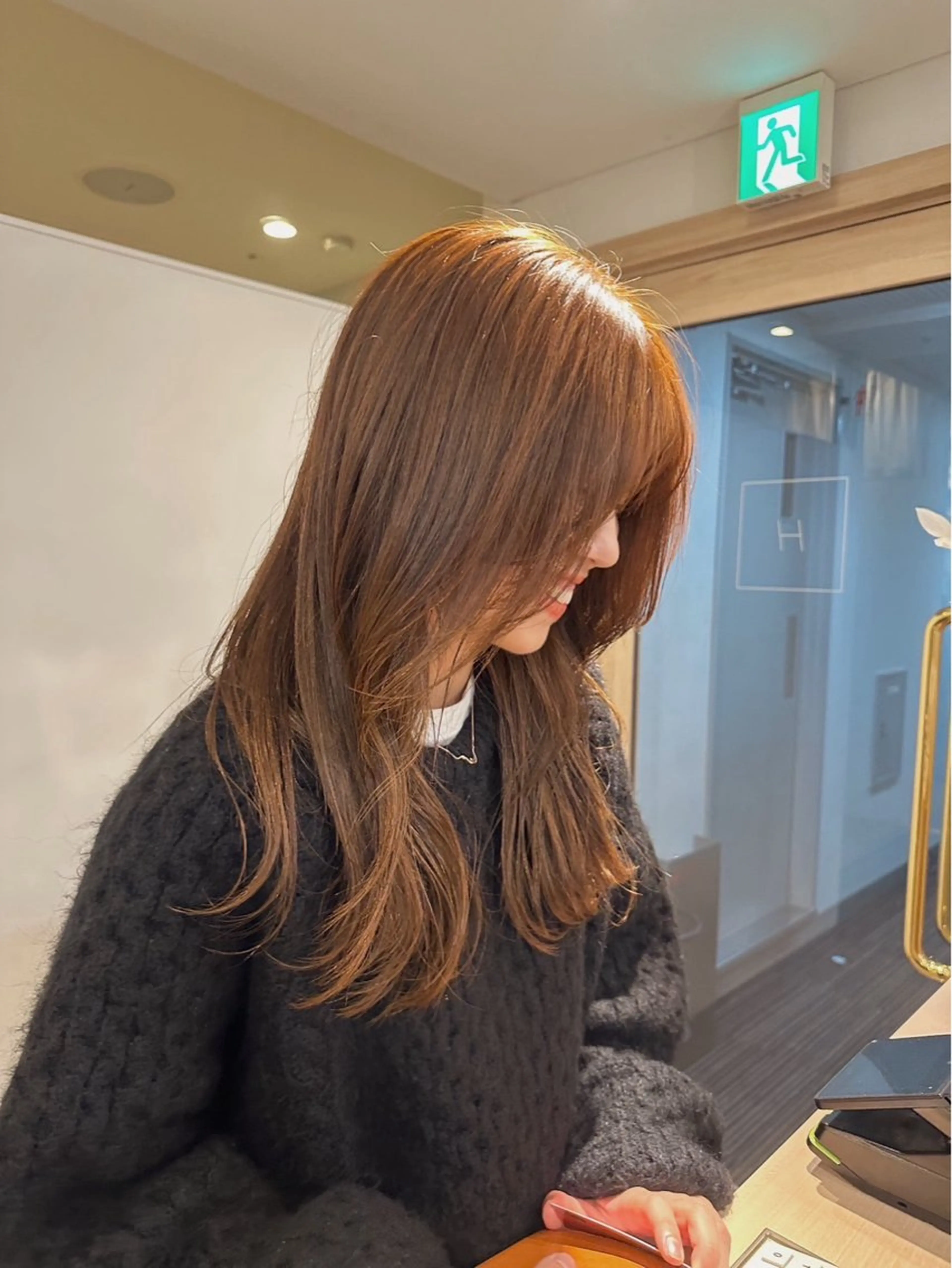 ロング レイヤーカット オリーブ/ ナカミネアキナのヘアスタイル