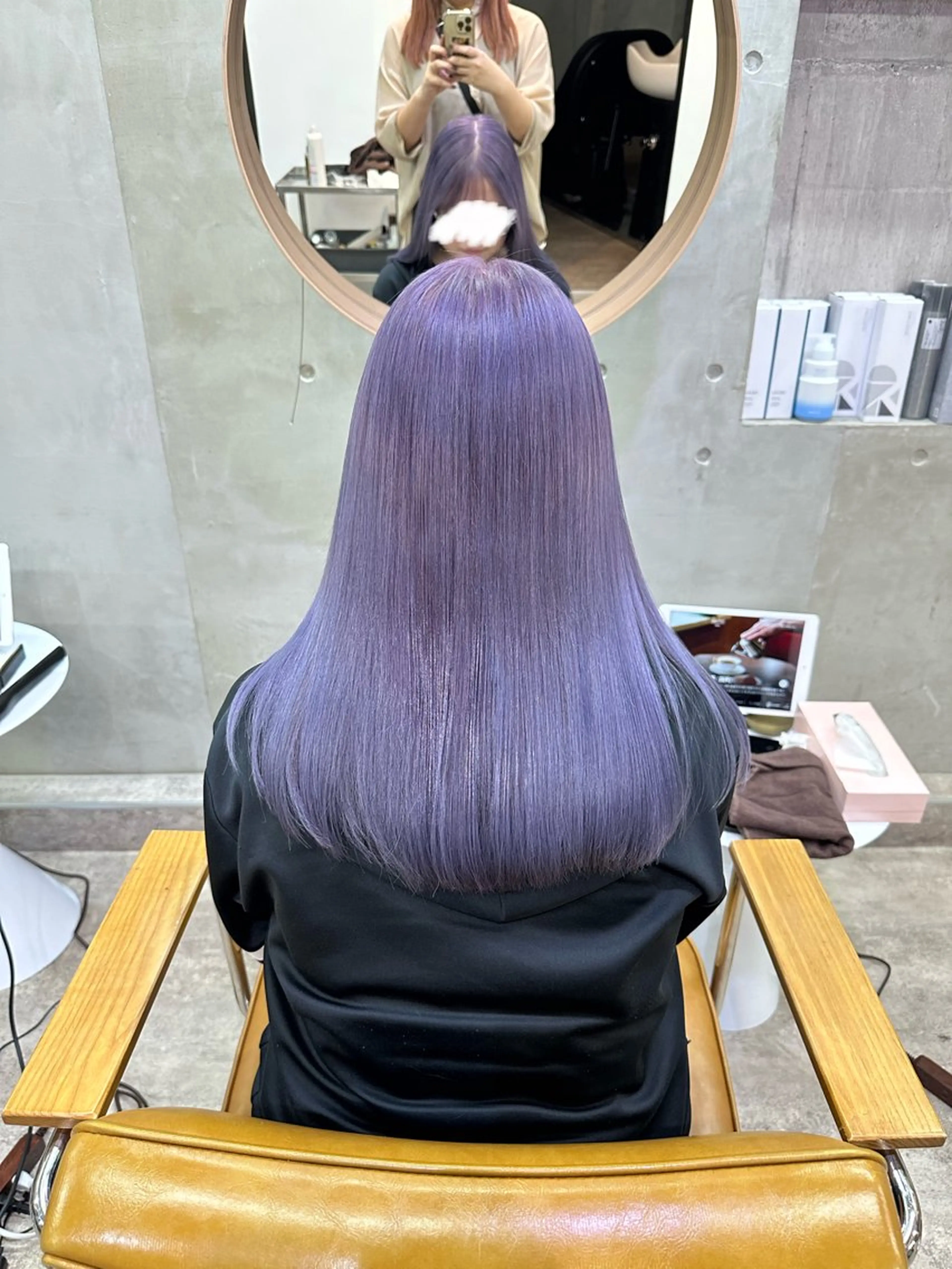 ロング カラー ブリーチ ブルーカラー ブルーラベンダー ラベンダーカラー カットモデル募集中 ／HARUKA🎀のヘアスタイル