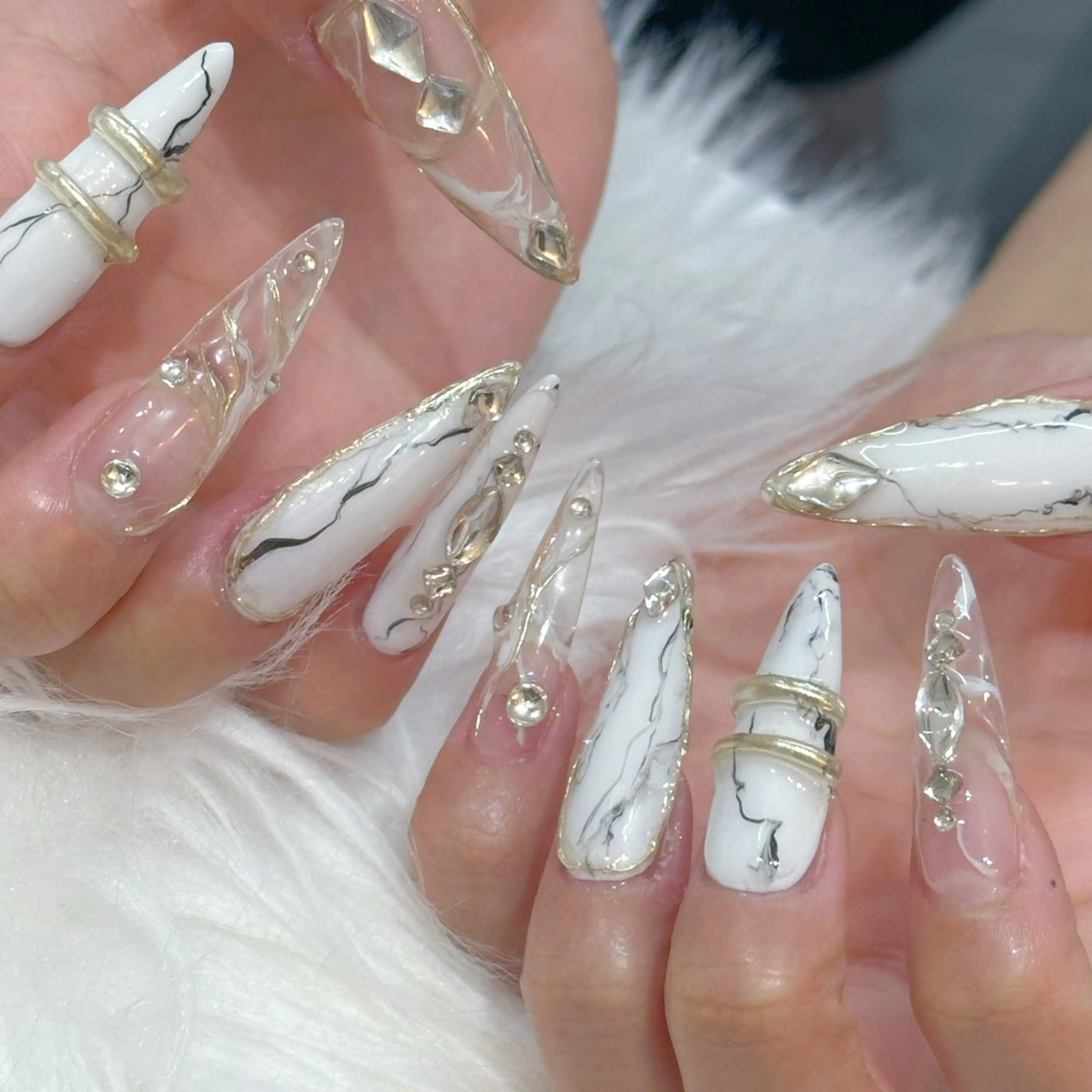 《オフケア込》チップ長さだし10本💎アートし放題、パーツ乗せ放題💎の写真