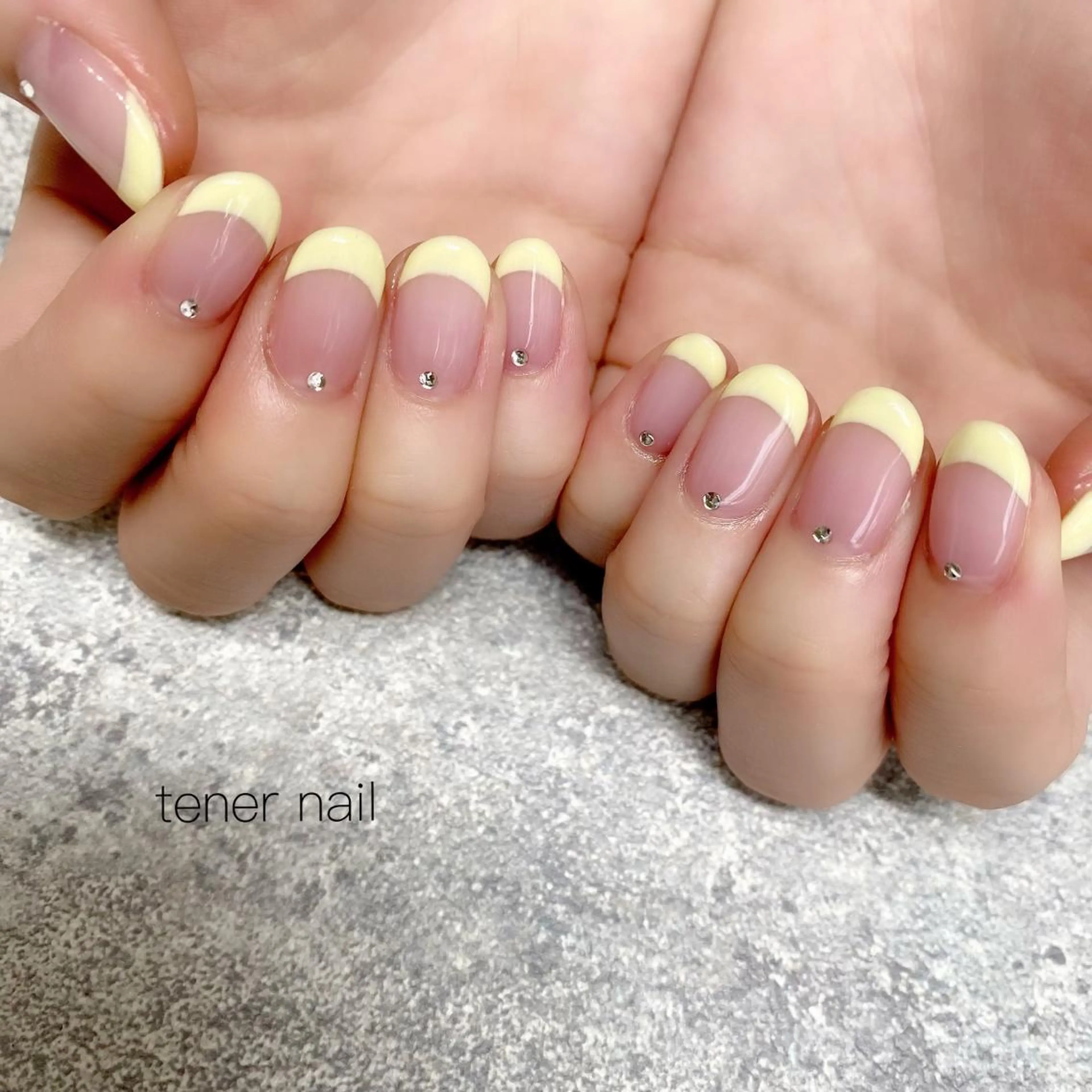 ネイル フレンチネイル パステルネイル 黄色 tener  nail  テネルネイル所属・テネルネイル tener nailのネイルデザイン