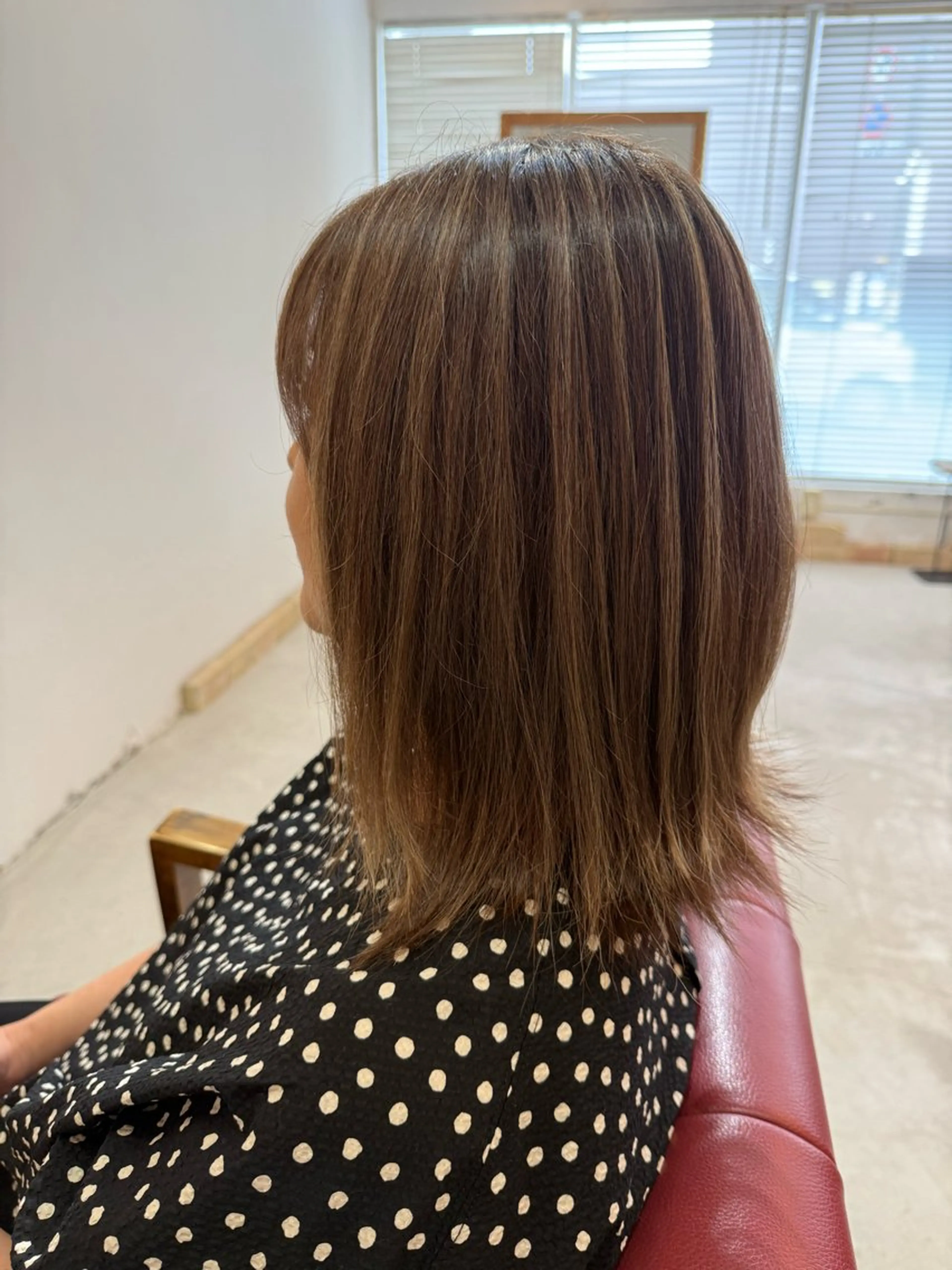 ミディアム ヘアカラー 今雪 聡美のヘアスタイル