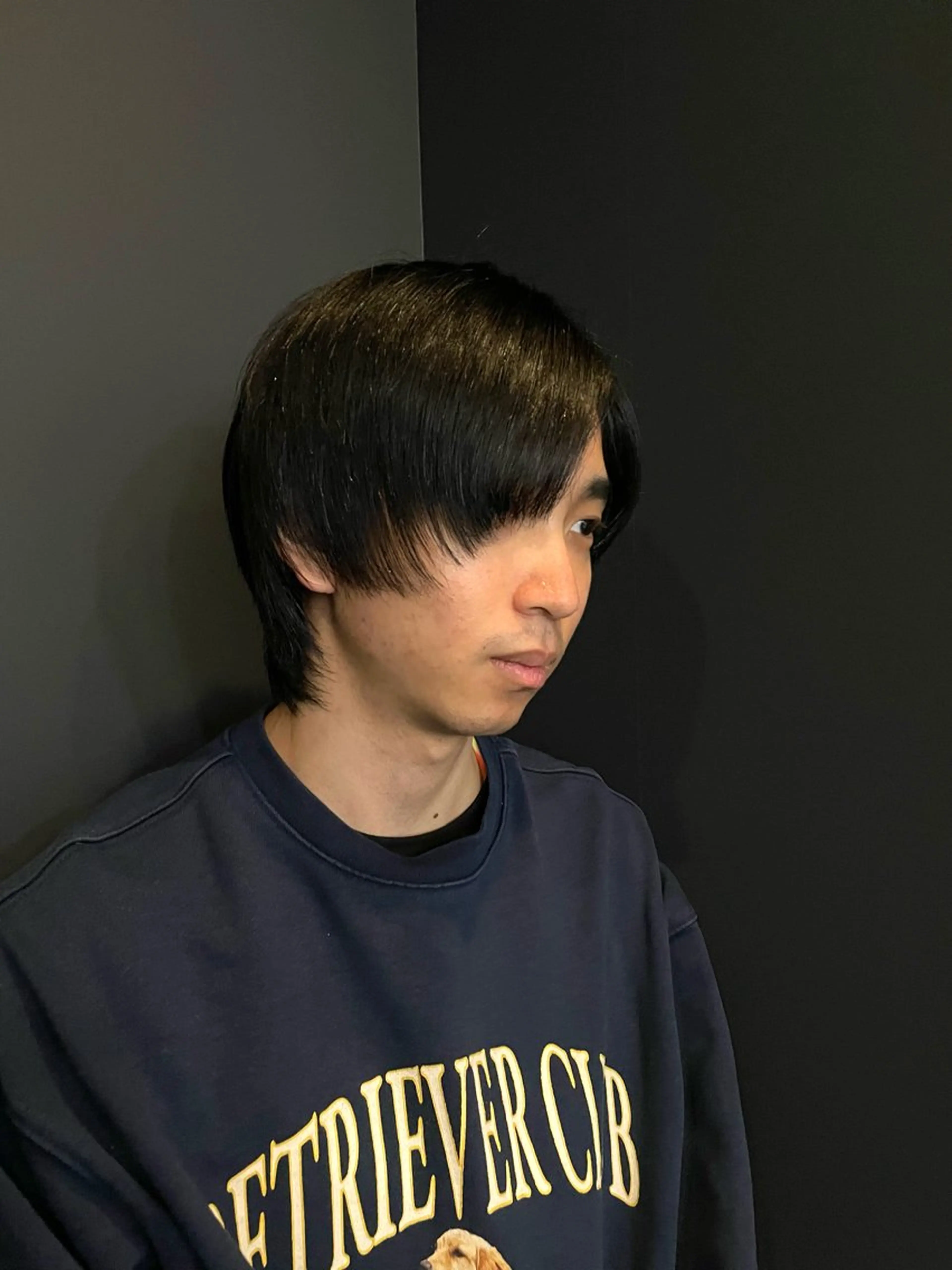 ショート カラー メンズ ネイビーカラー レイヤーカット men'scut募集 /艶カラー/上杉健太のヘアスタイル