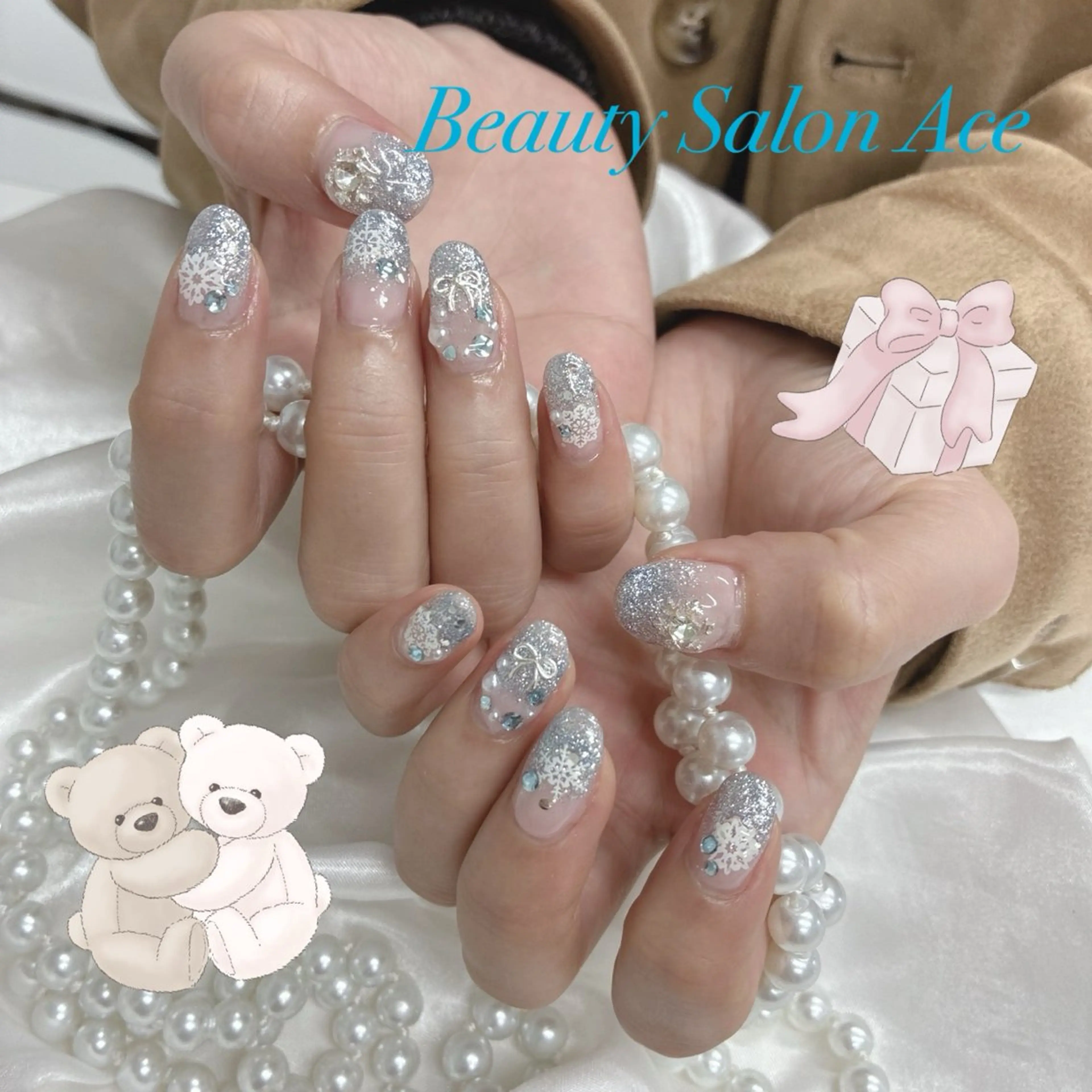 ネイル ラメ(グリッター) ハンドネイル ハンドケア 池袋フィルイン Ace♡Nailのネイルデザイン