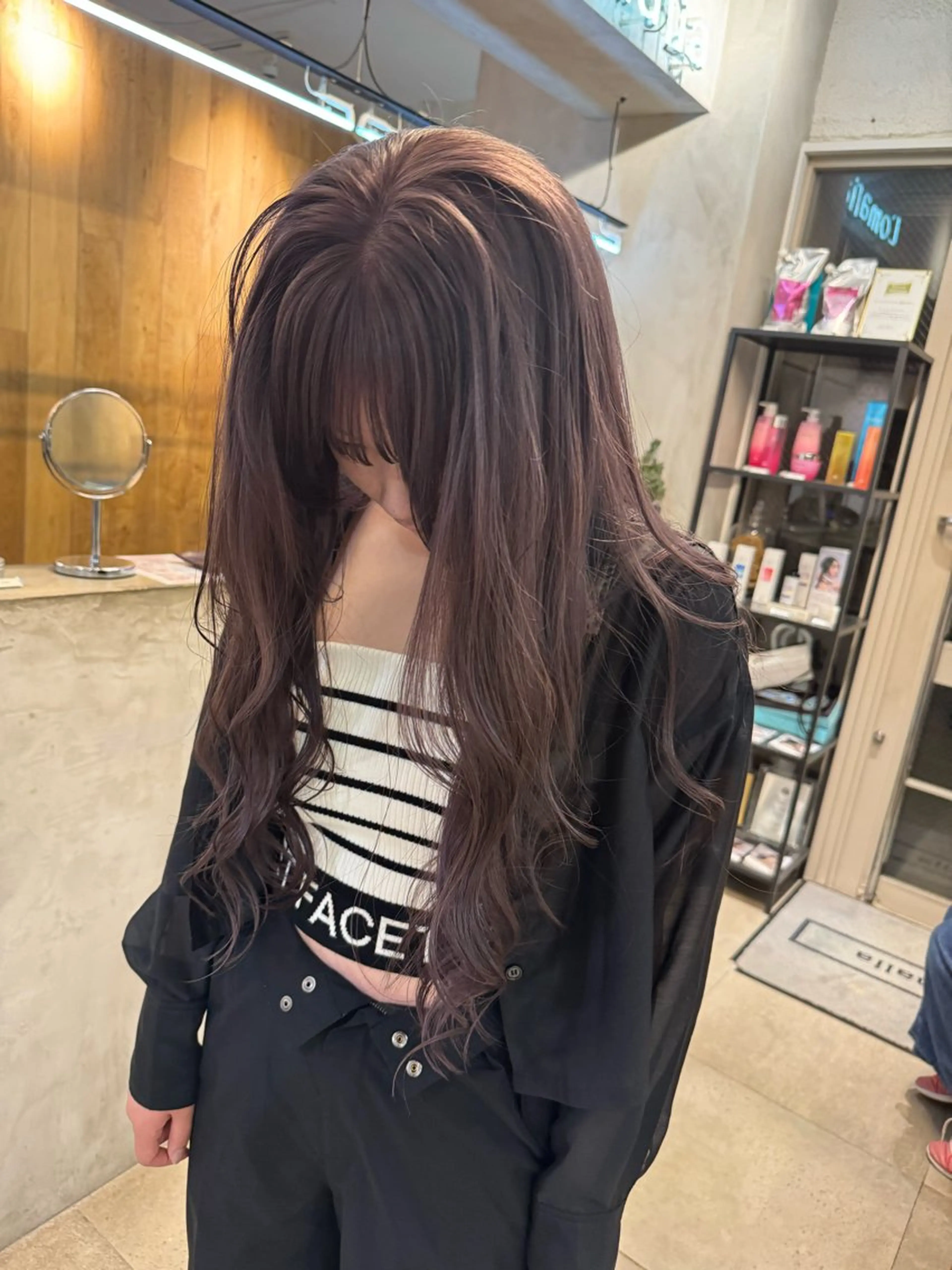 ロング カラー ベージュカラー ブリーチ グレージュ ラベンダーカラー ラベンダーグレージュ ヘアカラー Lomalia 🤍🫧/makoのヘアスタイル