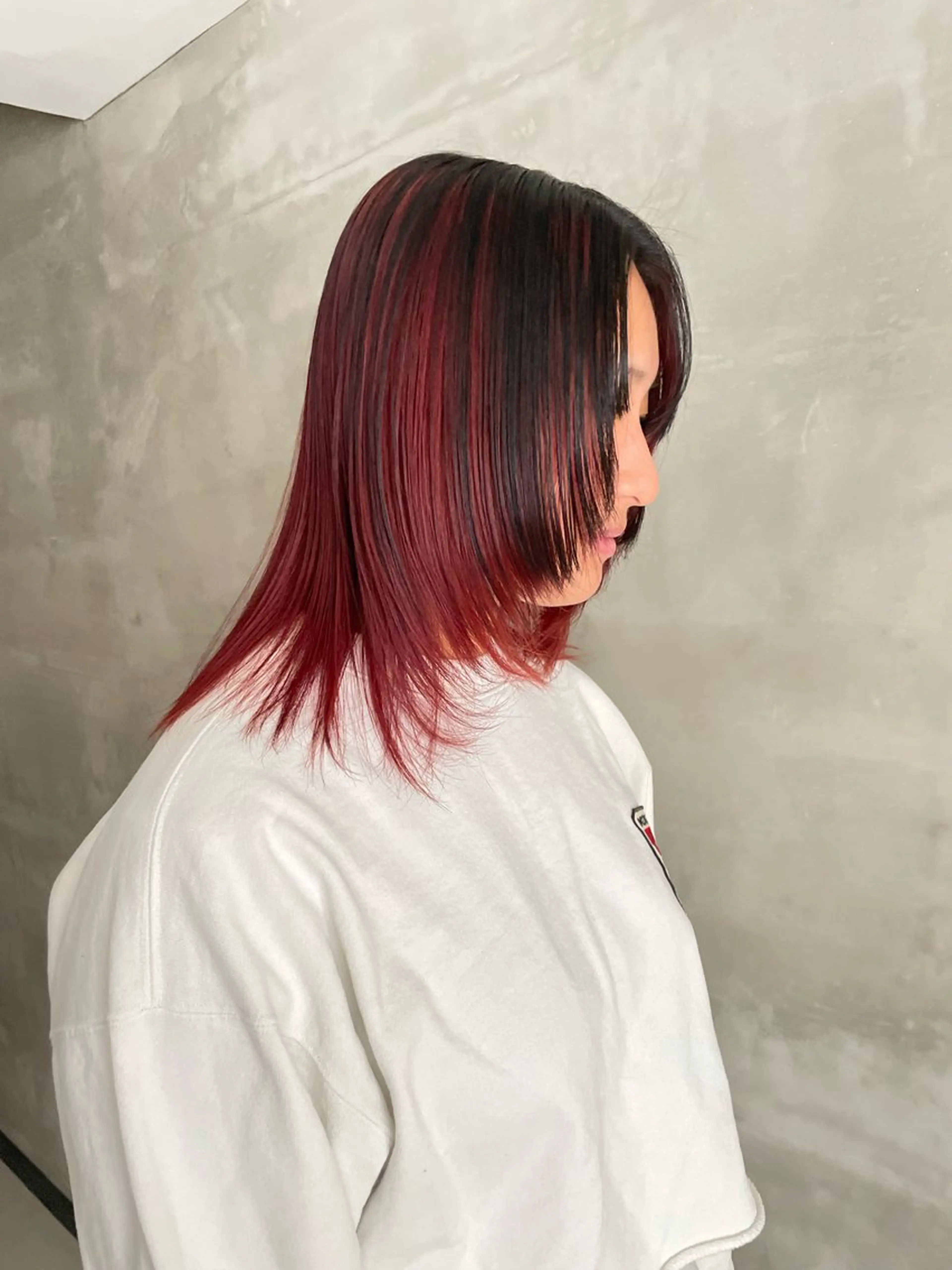 ミディアム カラー ブリーチ ブリーチ✧︎デザイン ゆうのヘアスタイル