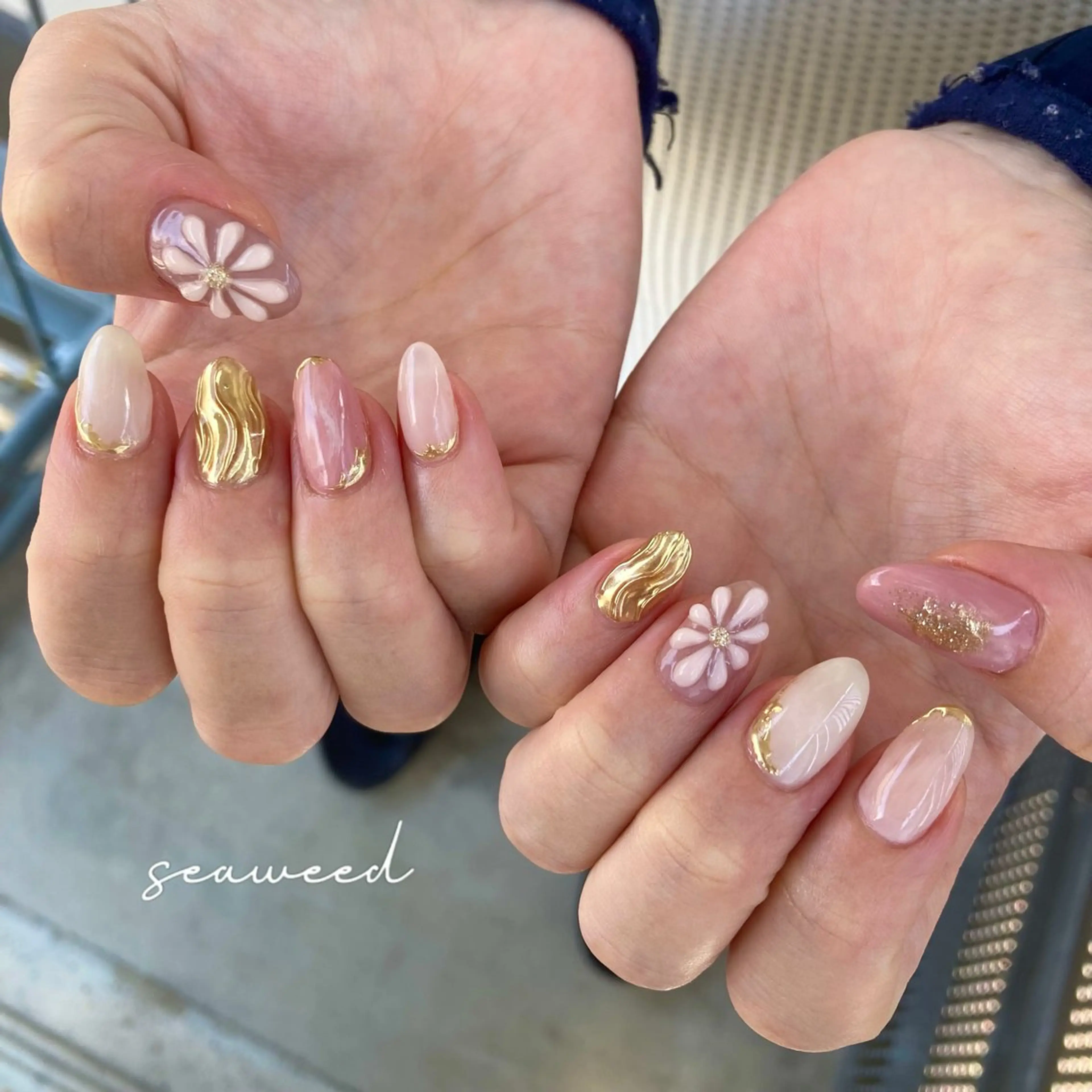 ネイル ぷっくりネイル seaweed nailのネイルデザイン