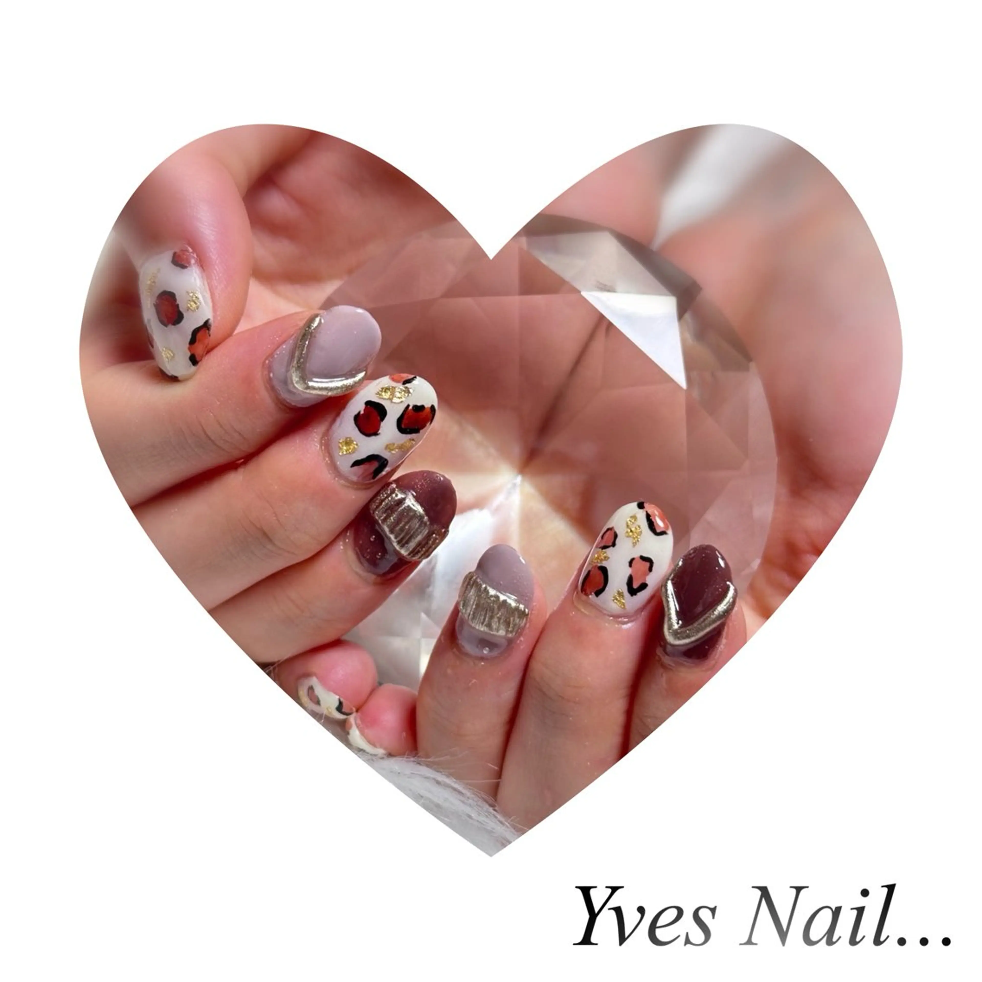 ネイル アニマル柄 ハンドネイル kanno yのネイルデザイン