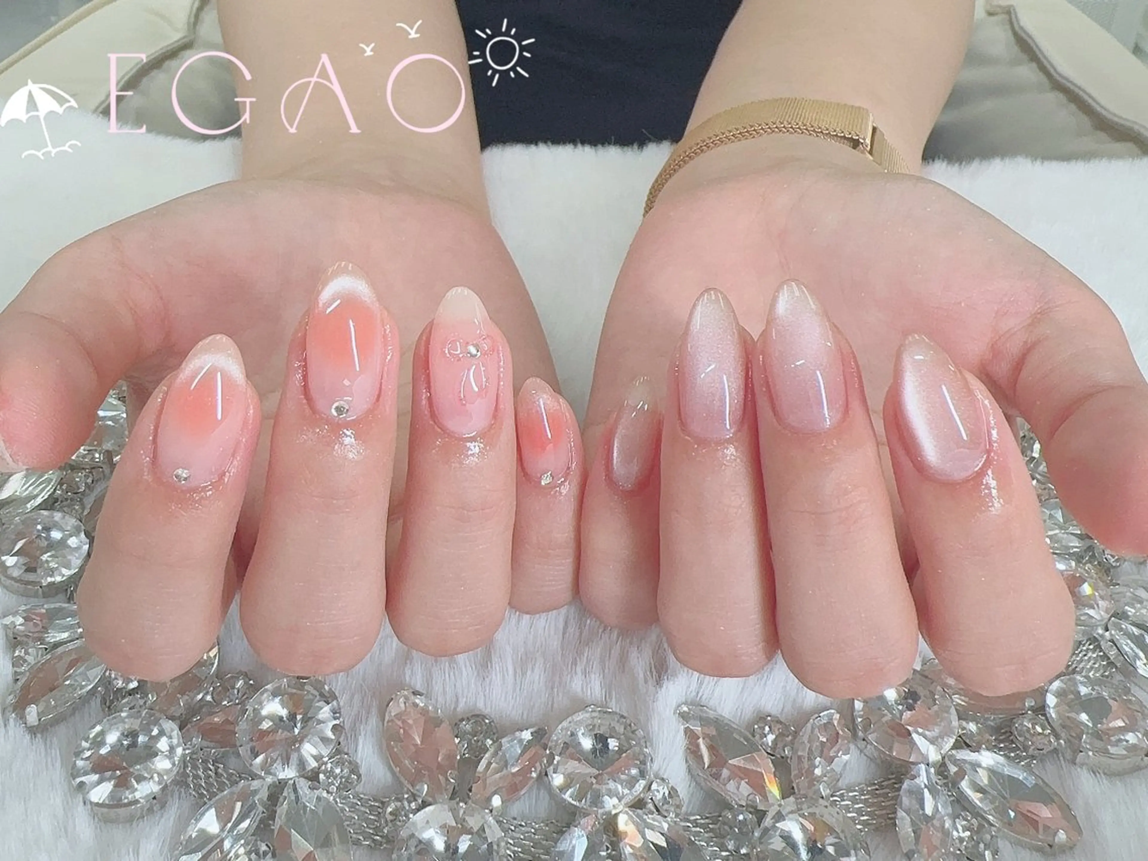 ネイル アートネイル フットネイル フレンチネイル ジェルネイル グラデーション ハンドネイル Egao Nail錦糸町店のネイルデザイン