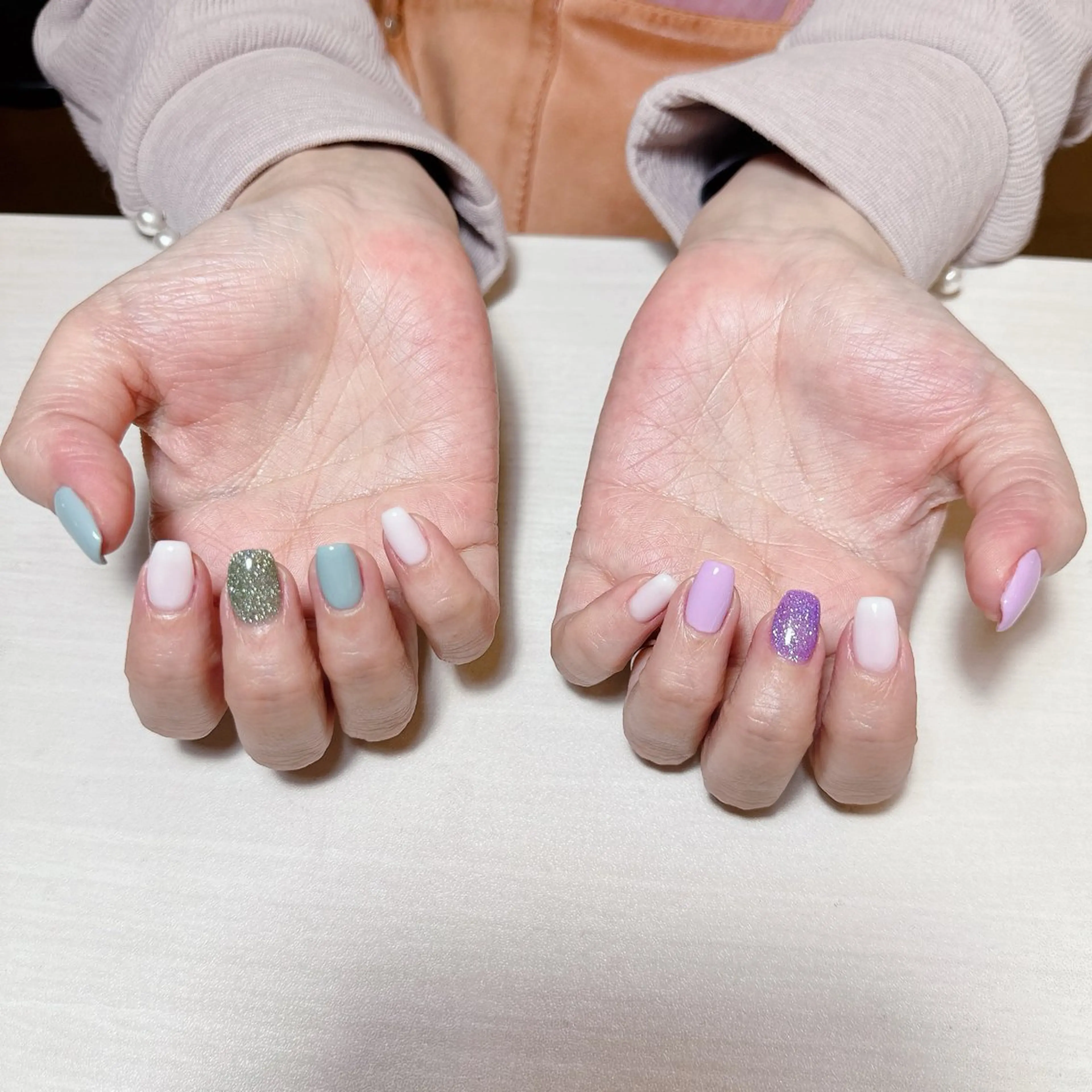 ネイル ラメ(グリッター) LMN Rei🐰ᩚのネイルデザイン