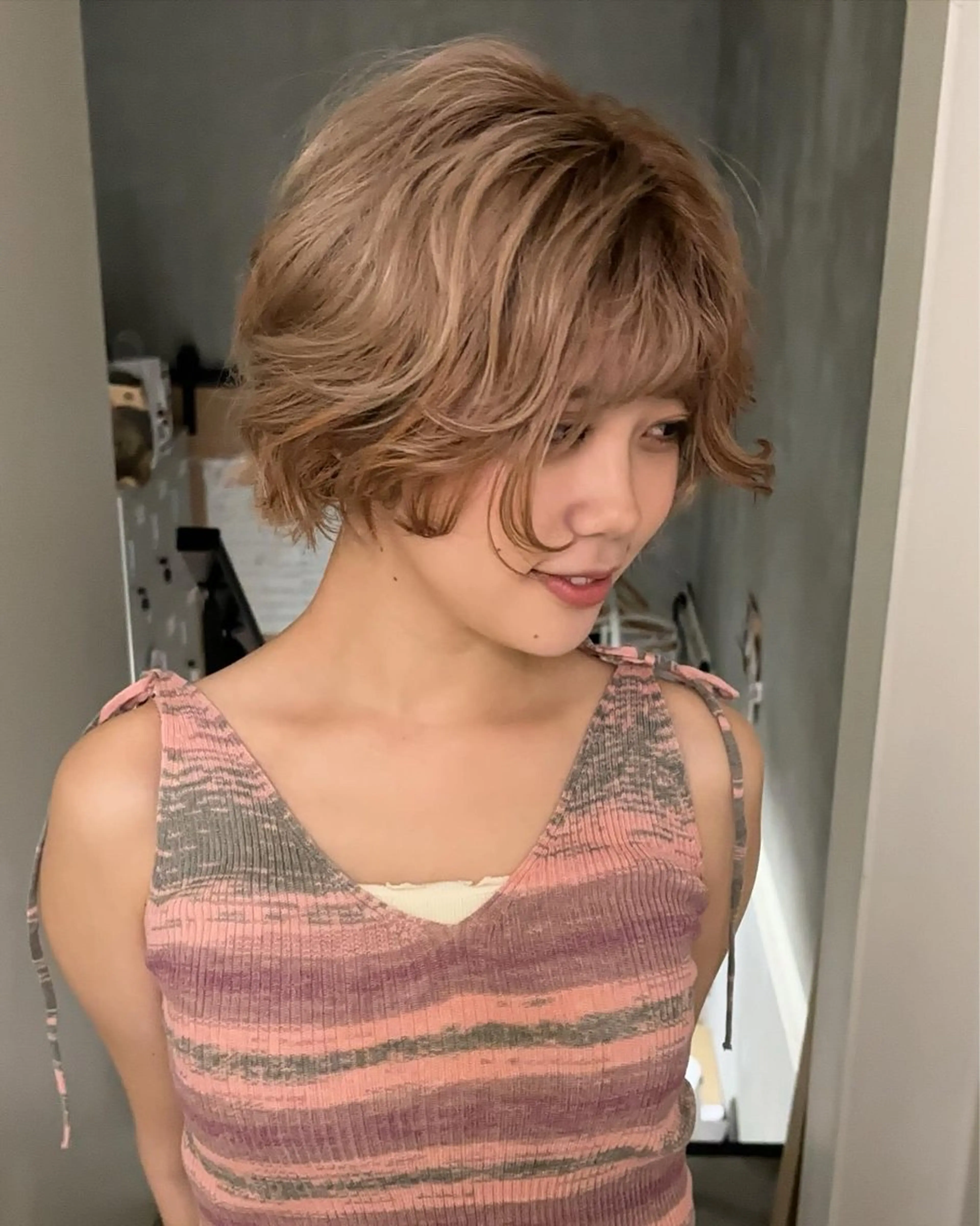 ショート カラー ダブルカラー カット ヘアカラー トリートメント 大人可愛いショート/ 店長/三國屋のヘアスタイル