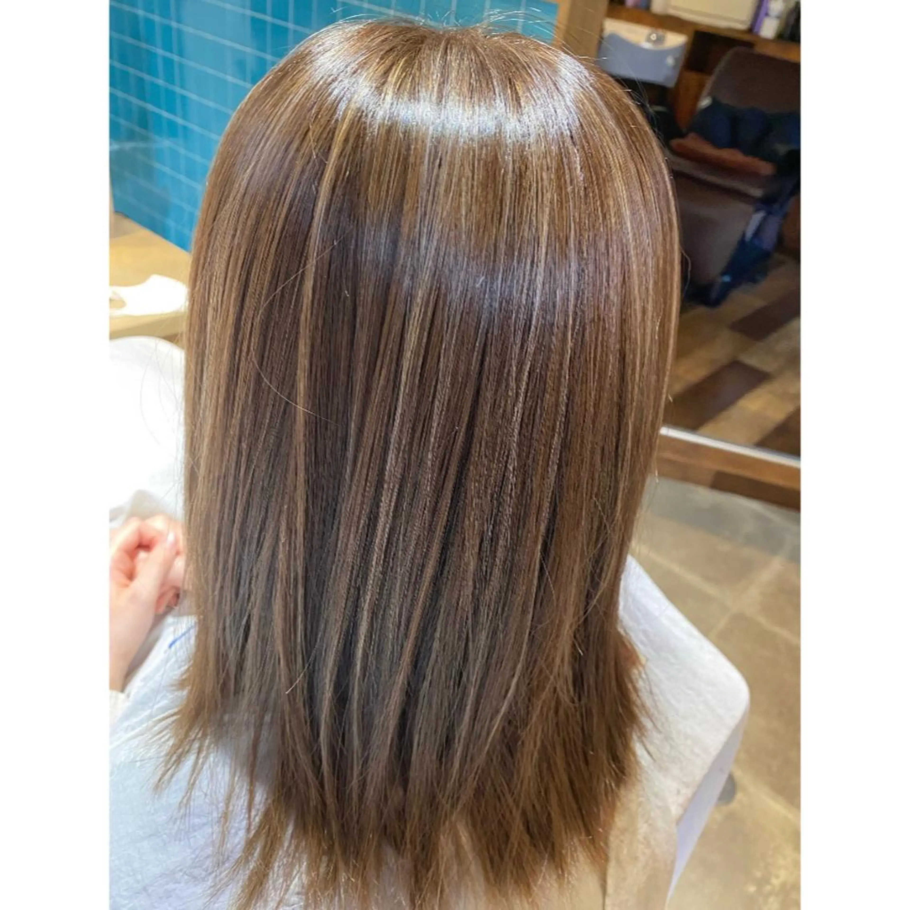 カラー ベージュカラー ハイライトカラー 🐻結んで可愛い hair EMI🐻のヘアスタイル