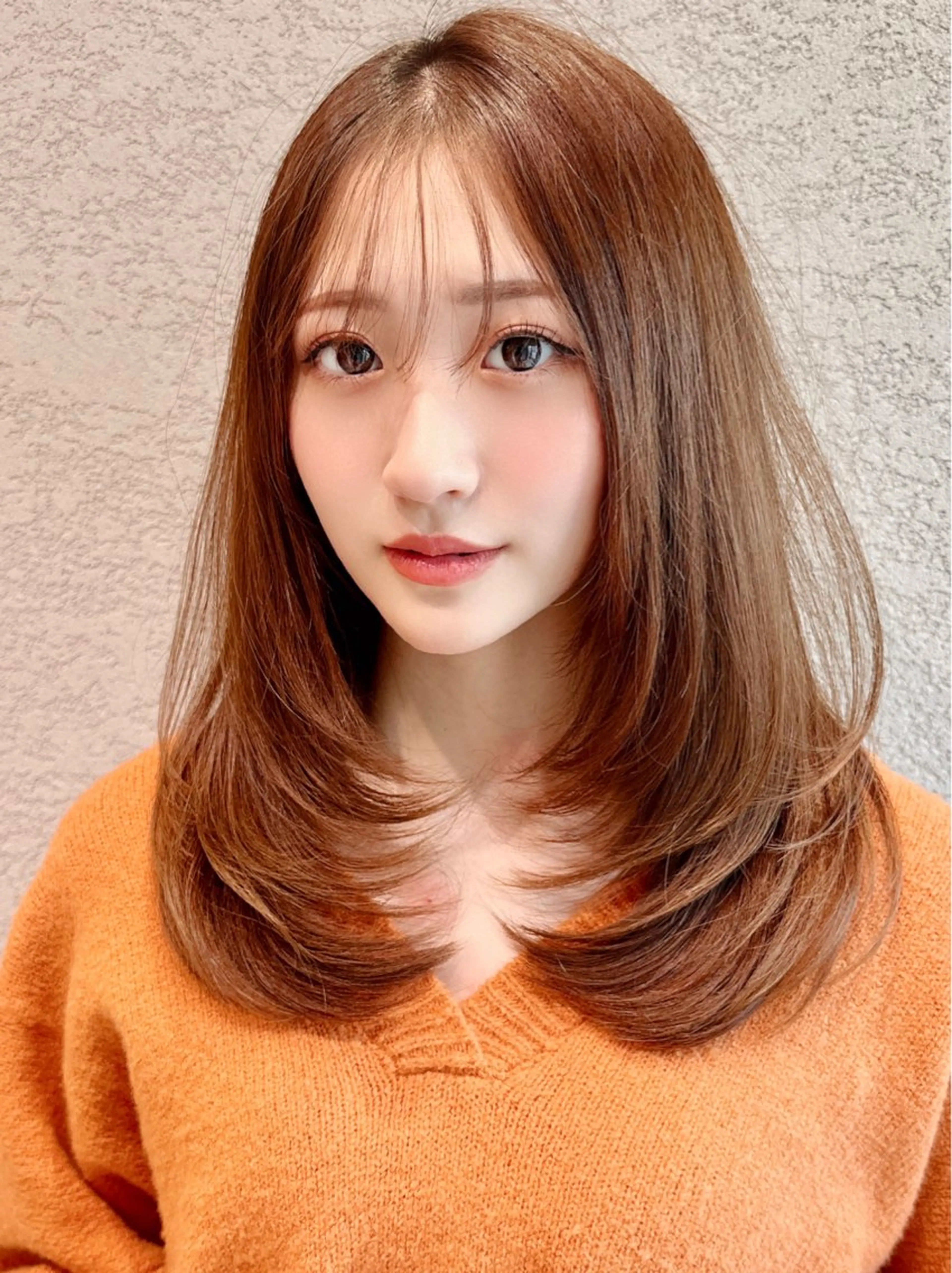 セミロング カラー カット ヘアカラー トリートメント レイヤー❣️縮毛矯 川村利幸のヘアスタイル