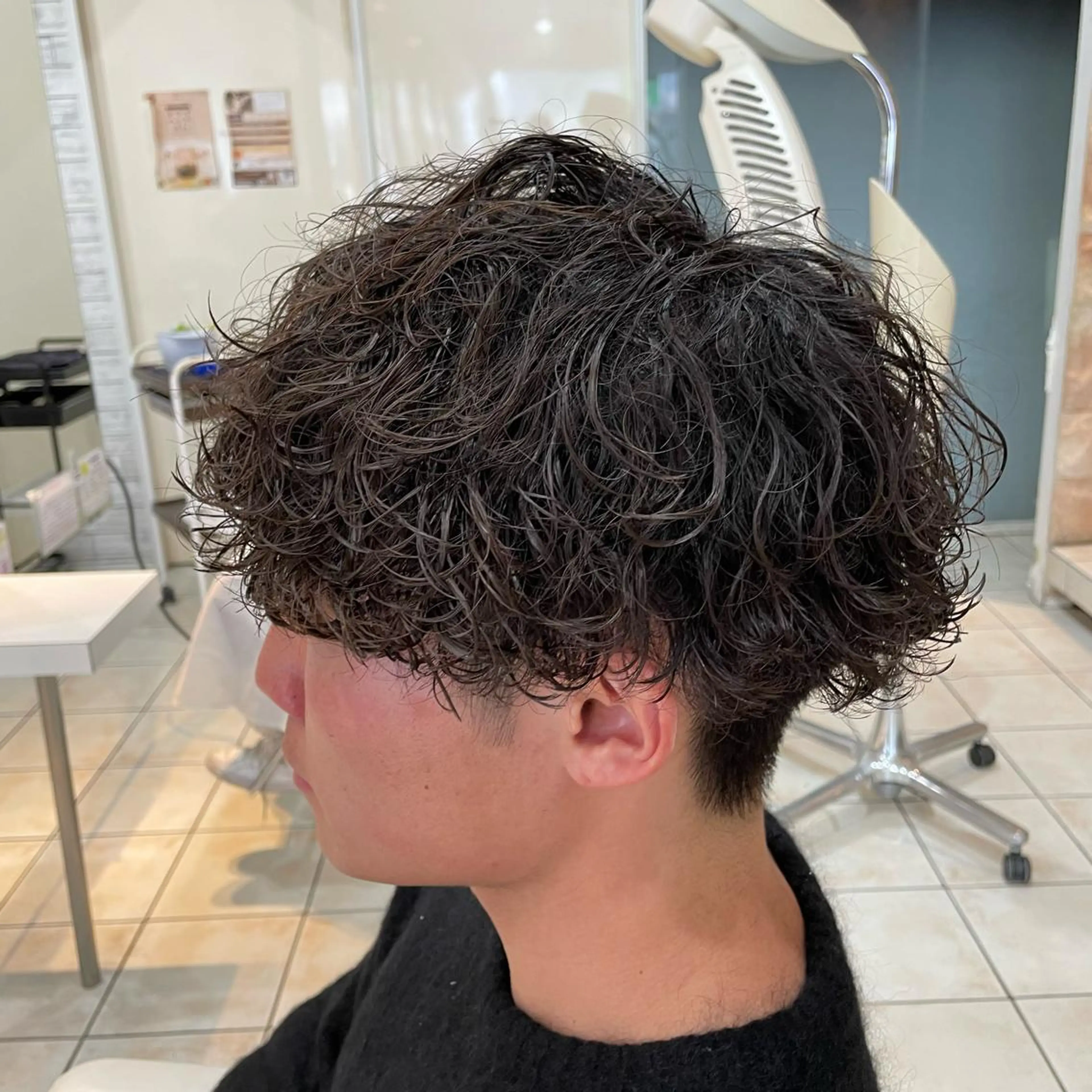 ショート パーマ メンズ シャドウパーマ/縦落 ちパーマ 大久保拓実のヘアスタイル