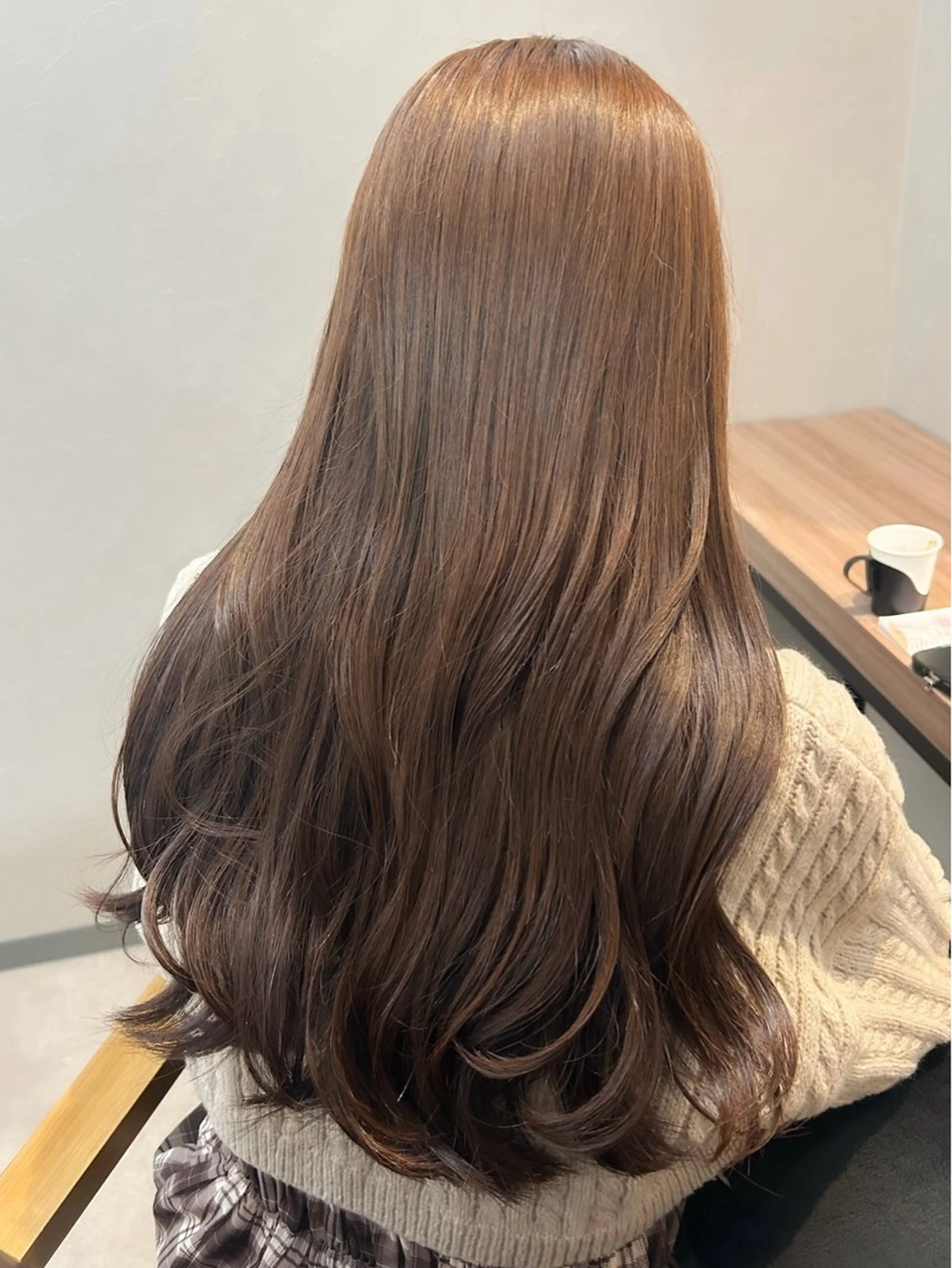 ロング カラー ブラウンカラー カット ヘアカラー ハイトーン透明感/レ イヤー/ririkaのヘアスタイル