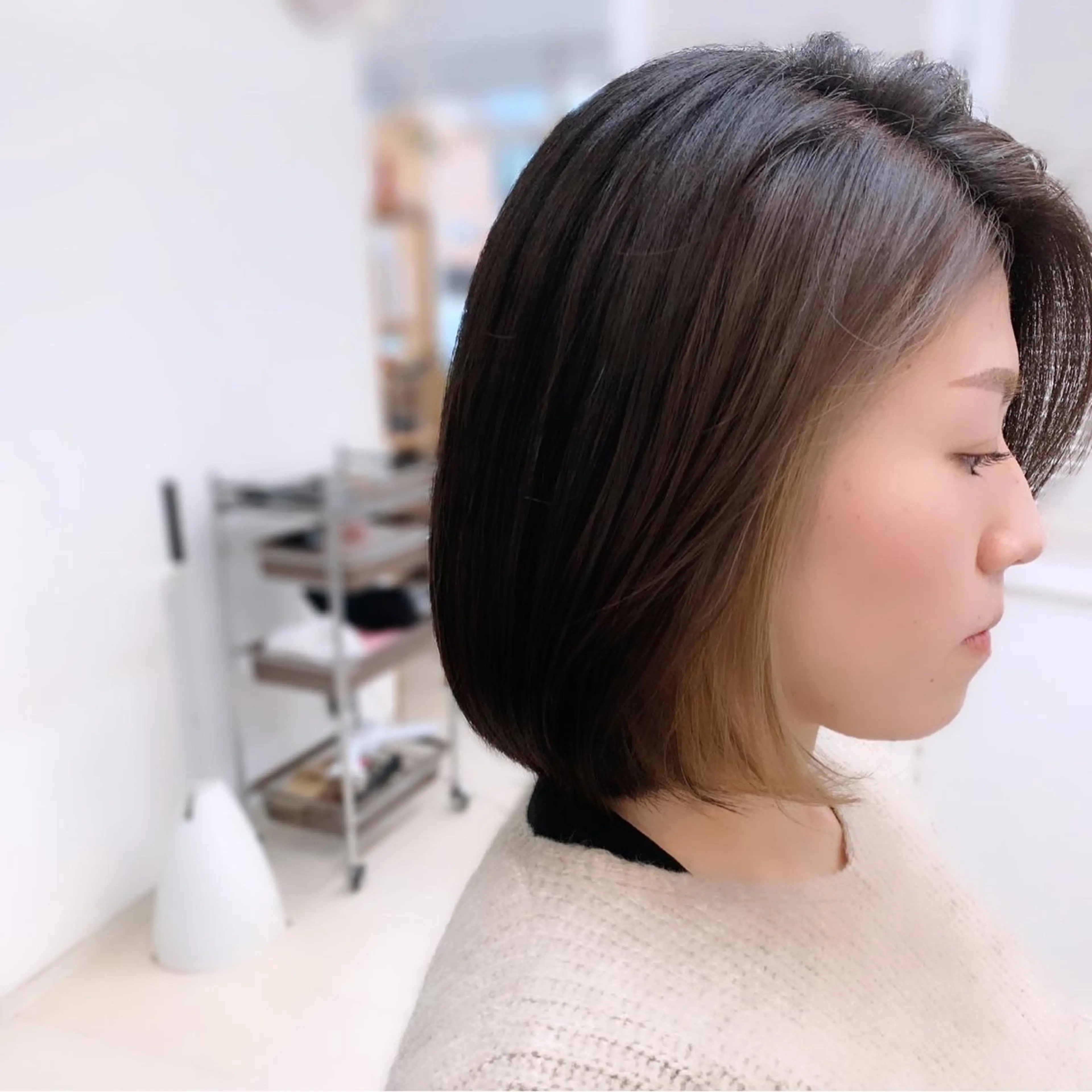 ミディアム ボブ Suno-Luno ヤマガタ　ケンイチのヘアスタイル