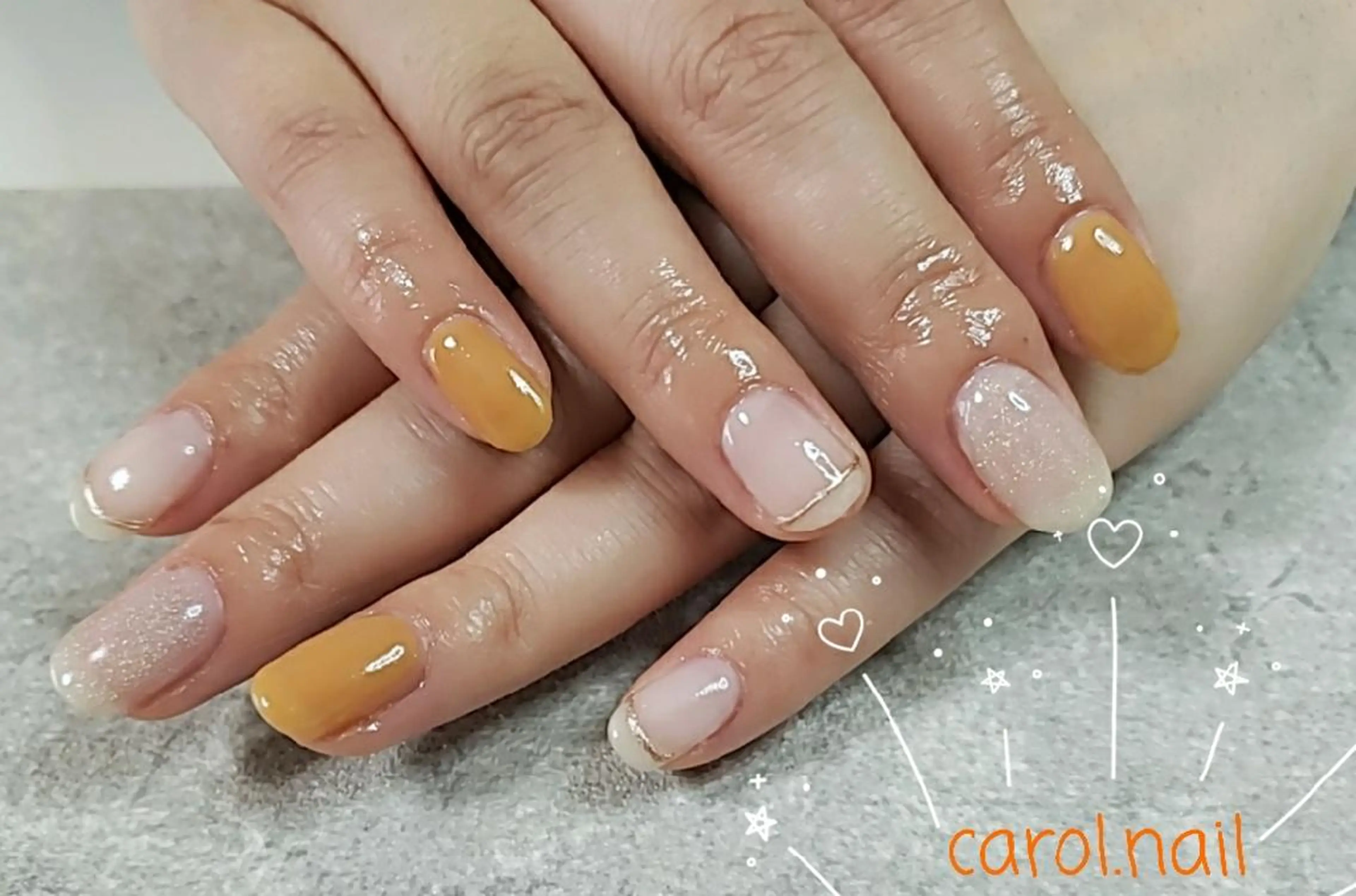 ネイル ラメ(グリッター) carol nailのネイルデザイン