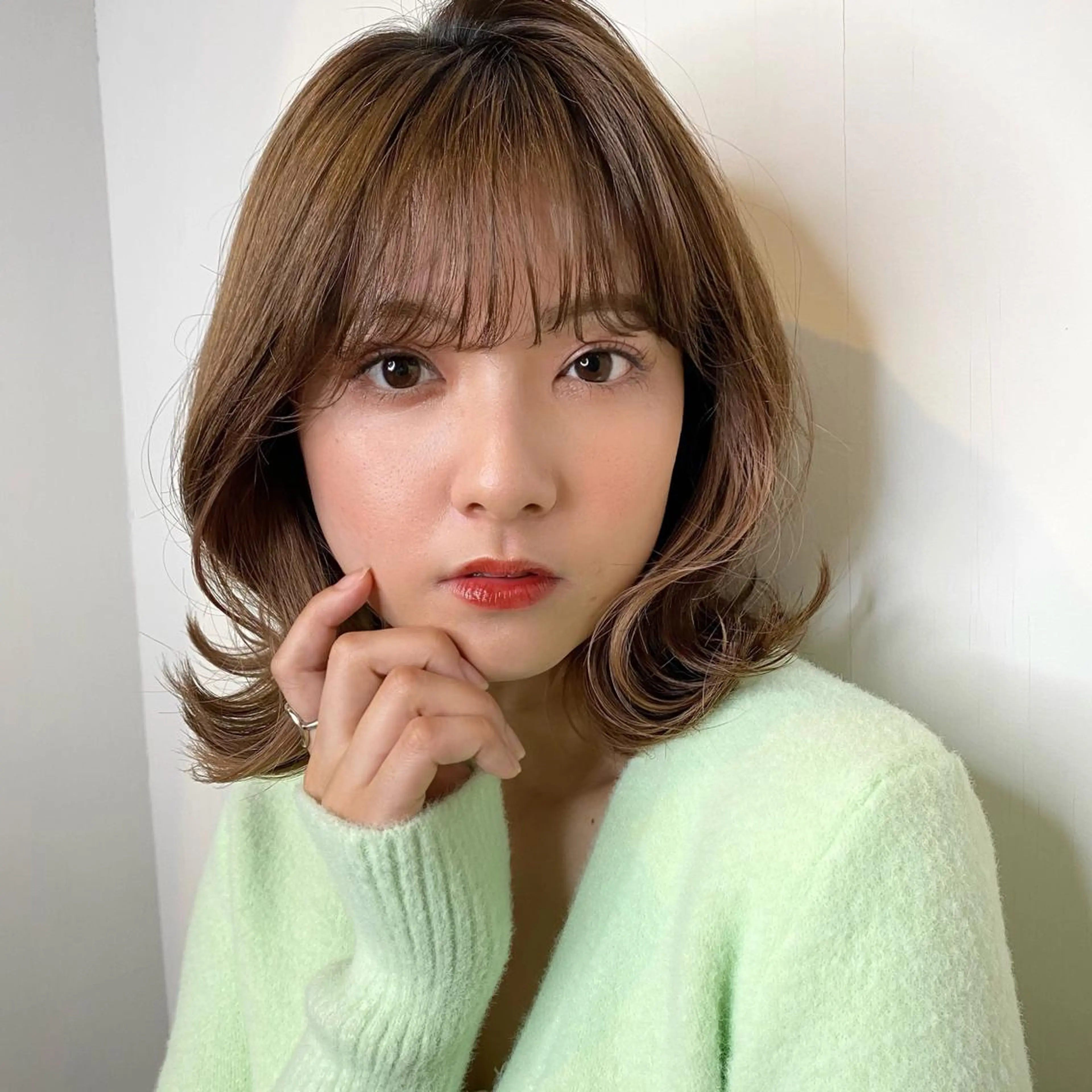 ミディアム カラー 🪭risa 暖色/レイヤー🪭のヘアスタイル