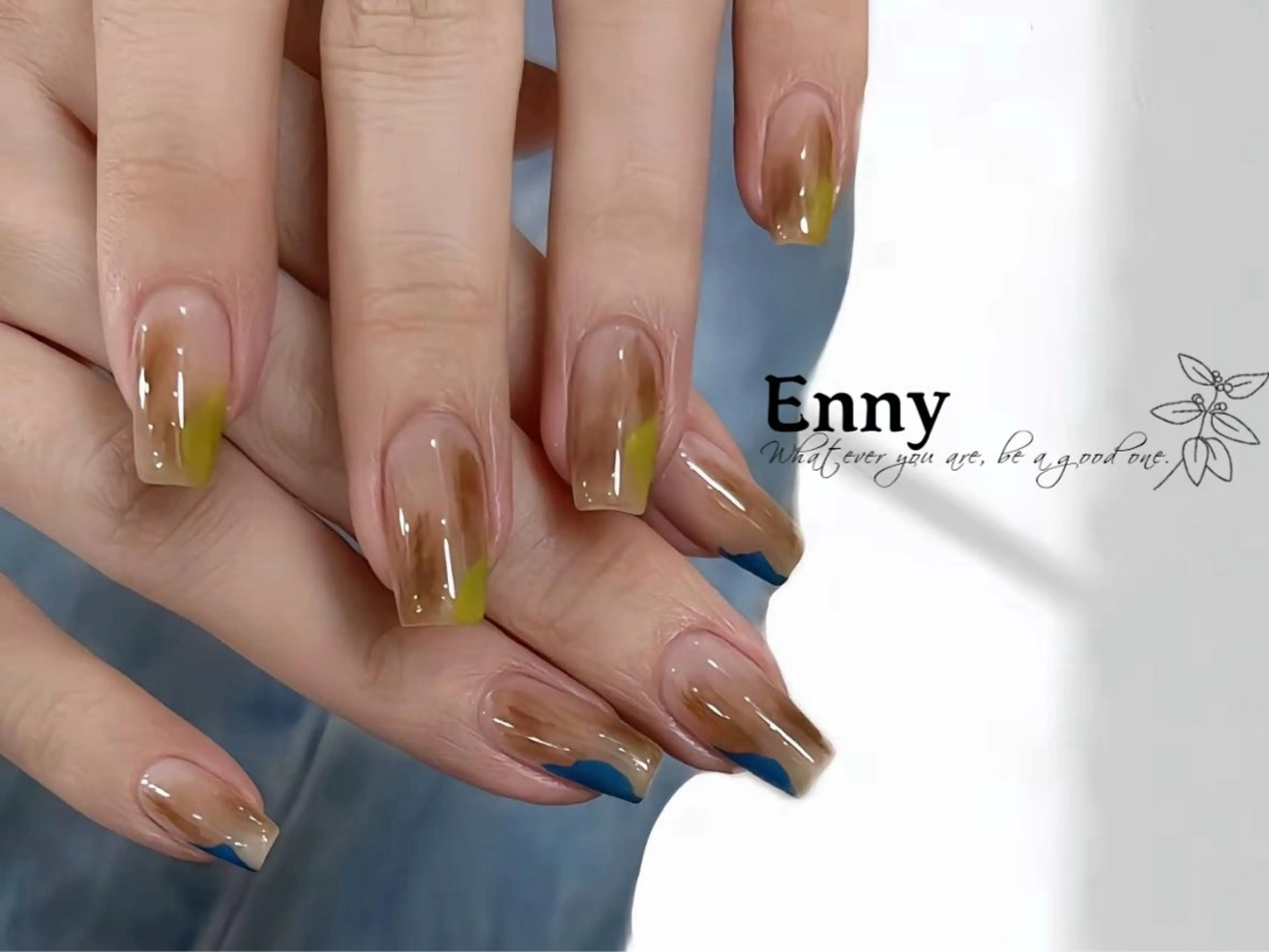 ネイル チークネイル フットネイル フレンチネイル ジェルネイル ガラスフレンチ Enny nail salonのネイルデザイン