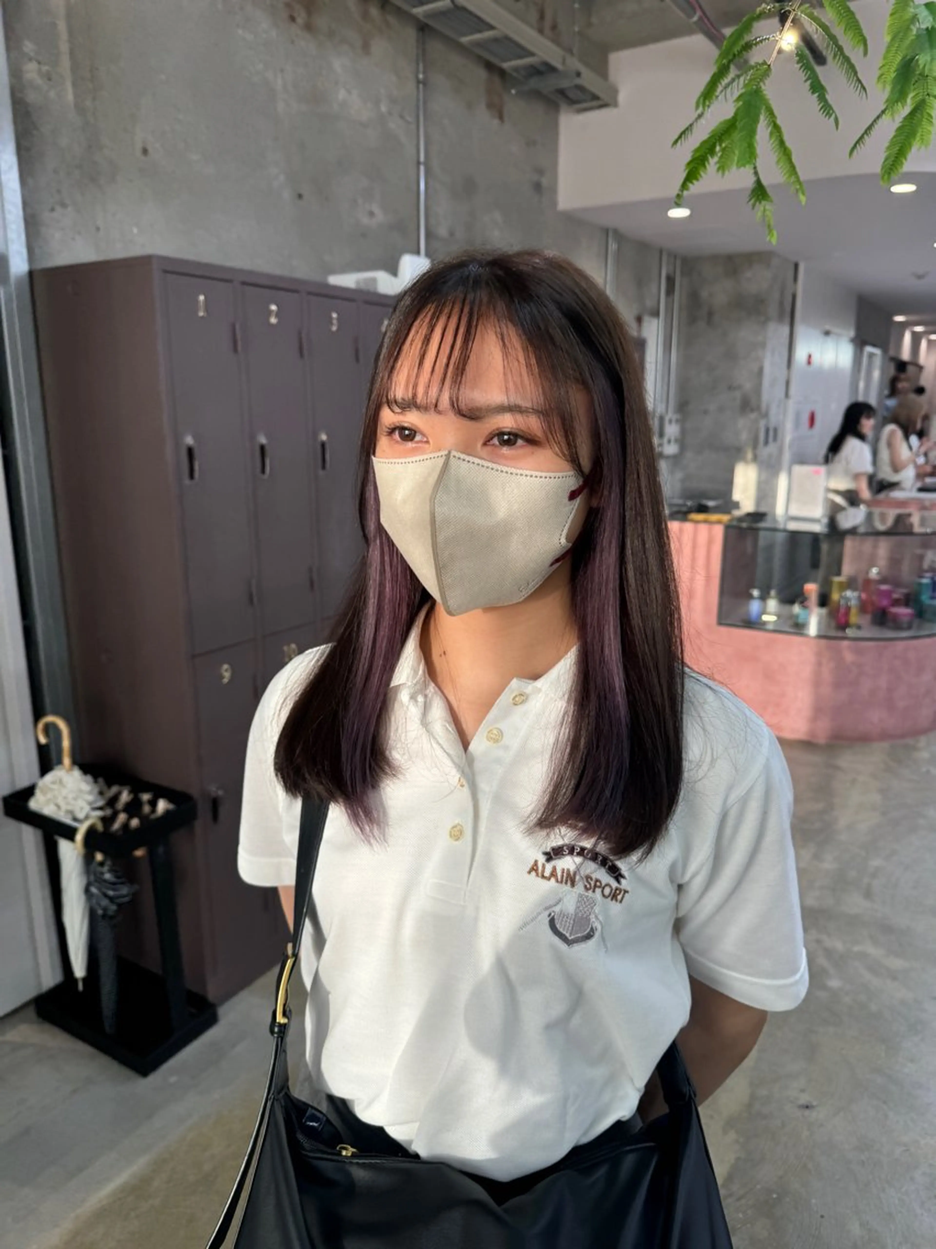 ロング カラー ブリーチ インナーカラー ラベンダーカラー 森田遥奈/透明感カラ ー/似合わせカットのヘアスタイル