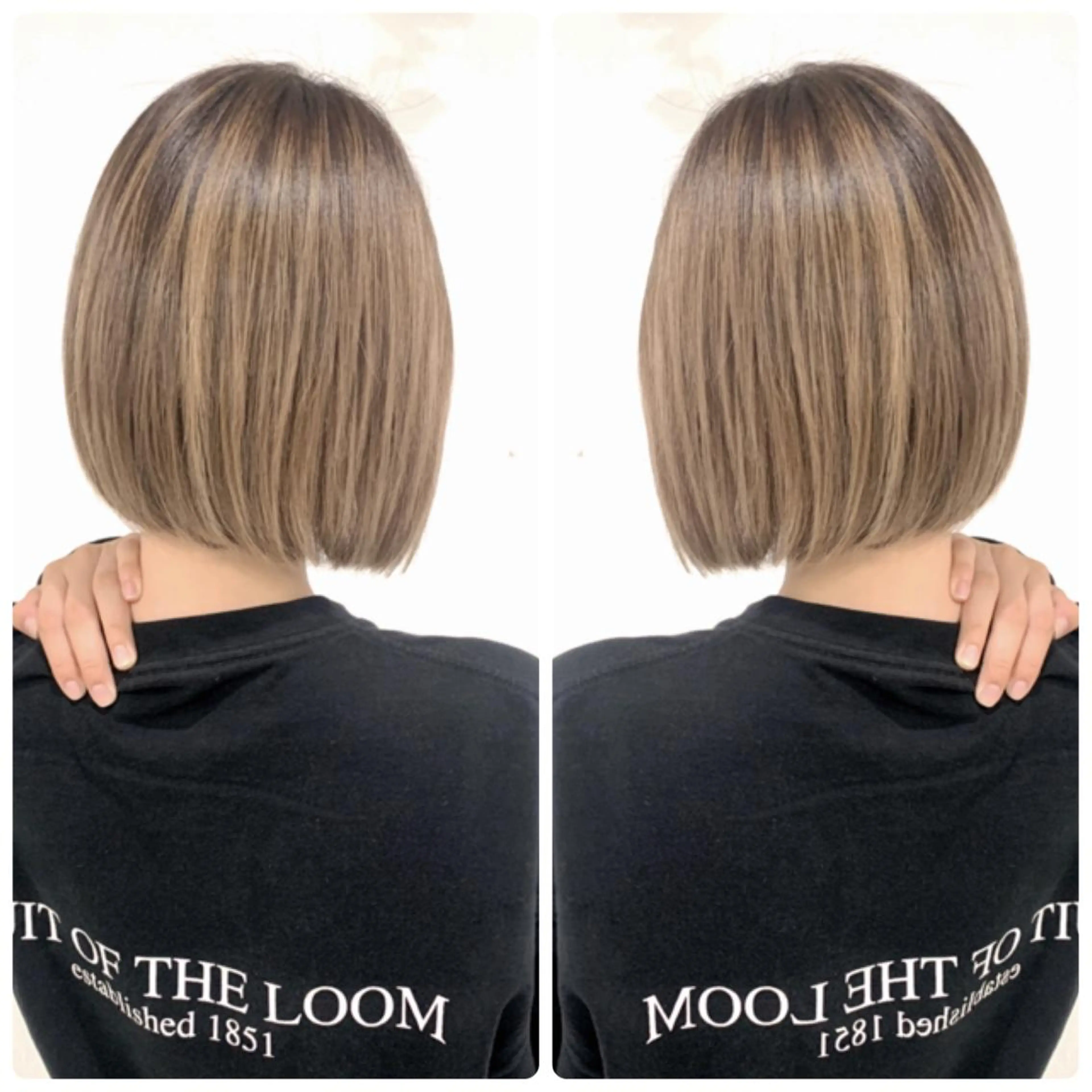 ミディアム カラー カット ヘアカラー 京都大人女性ショート 徒歩1分/秋山のヘアスタイル