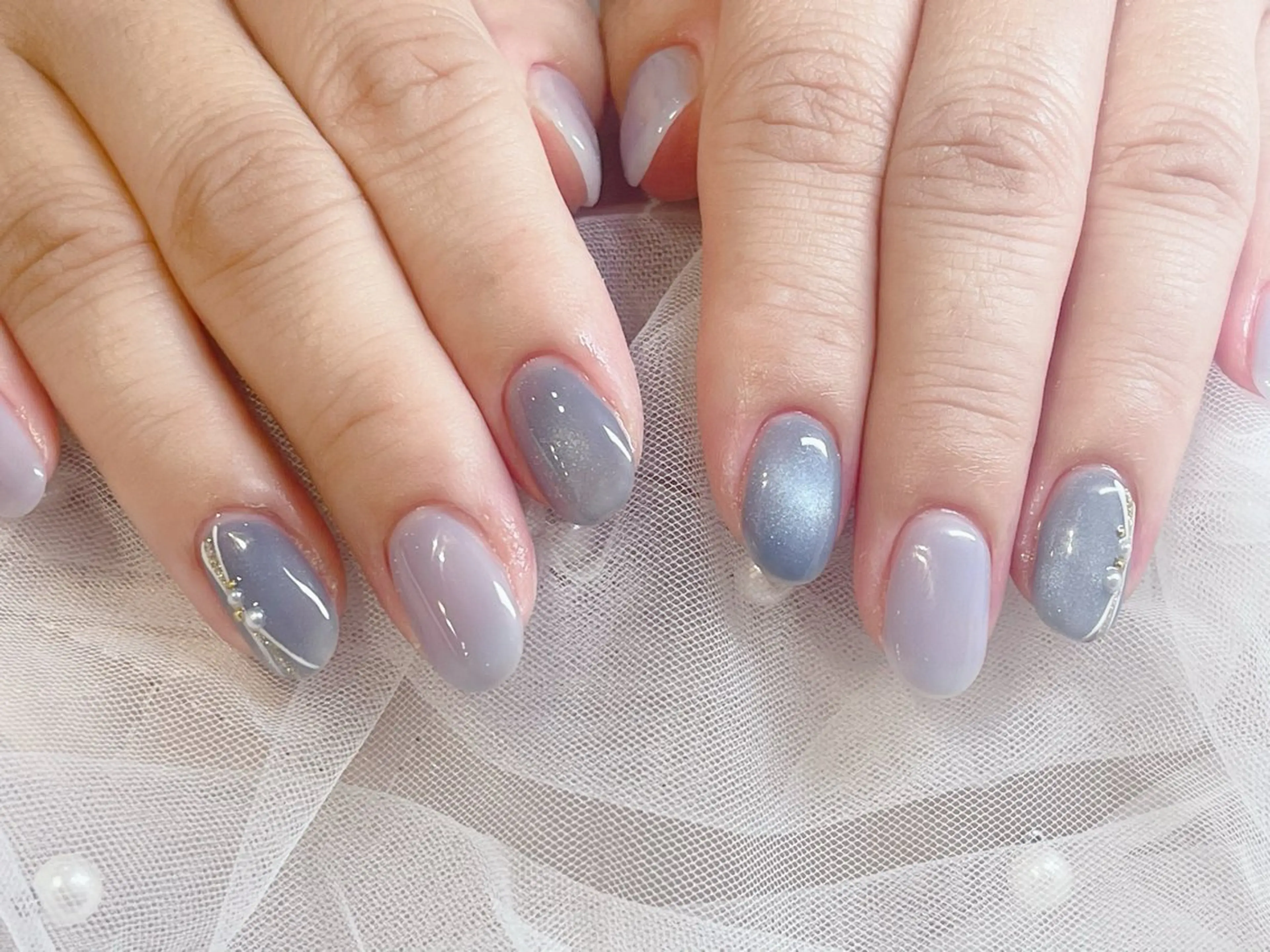 ネイル ブルー ハンドネイル i. ayakaのネイルデザイン